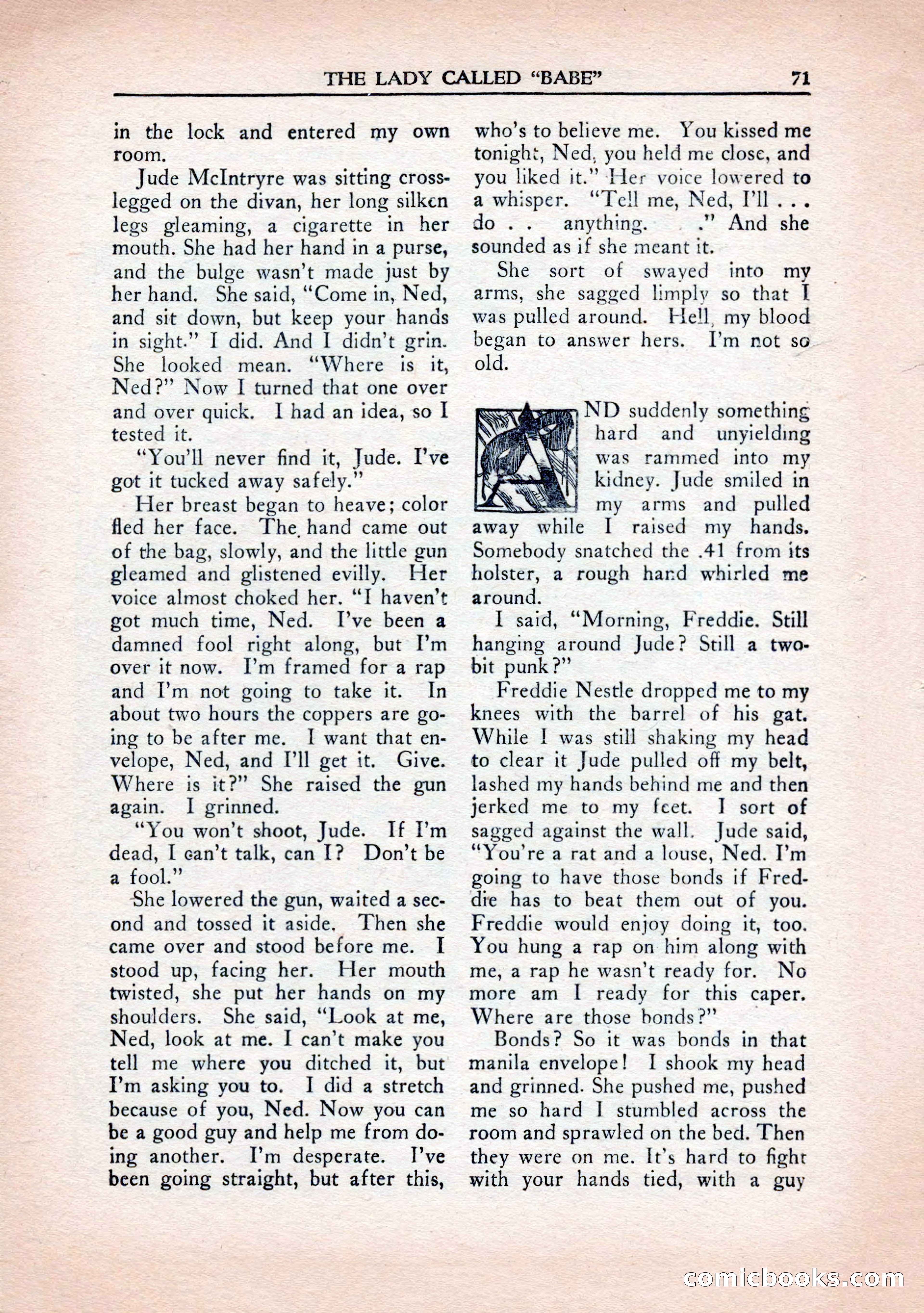 Private Detective Stories, January 1943 — page 73 of 132