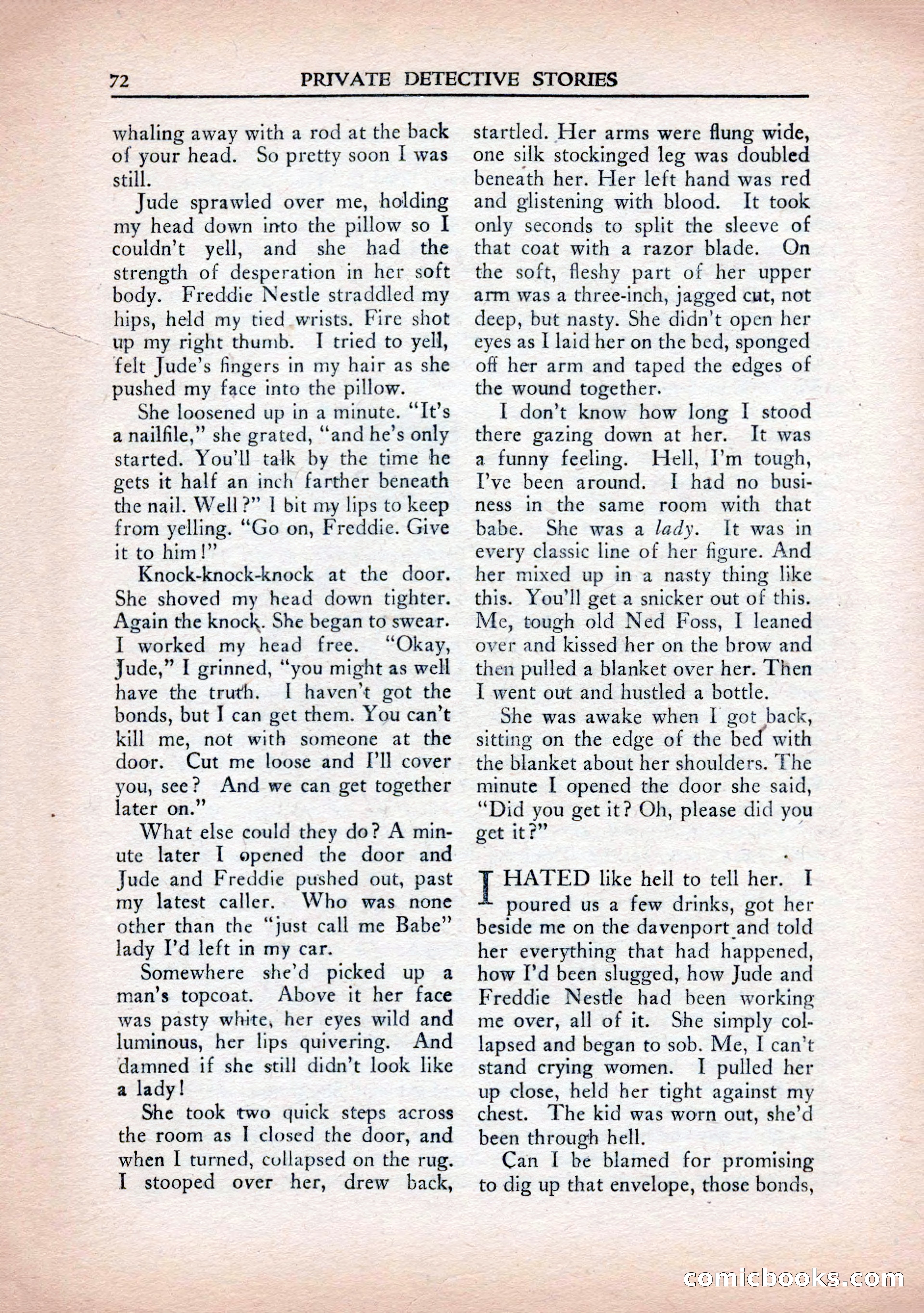 Private Detective Stories, January 1943 — page 74 of 132