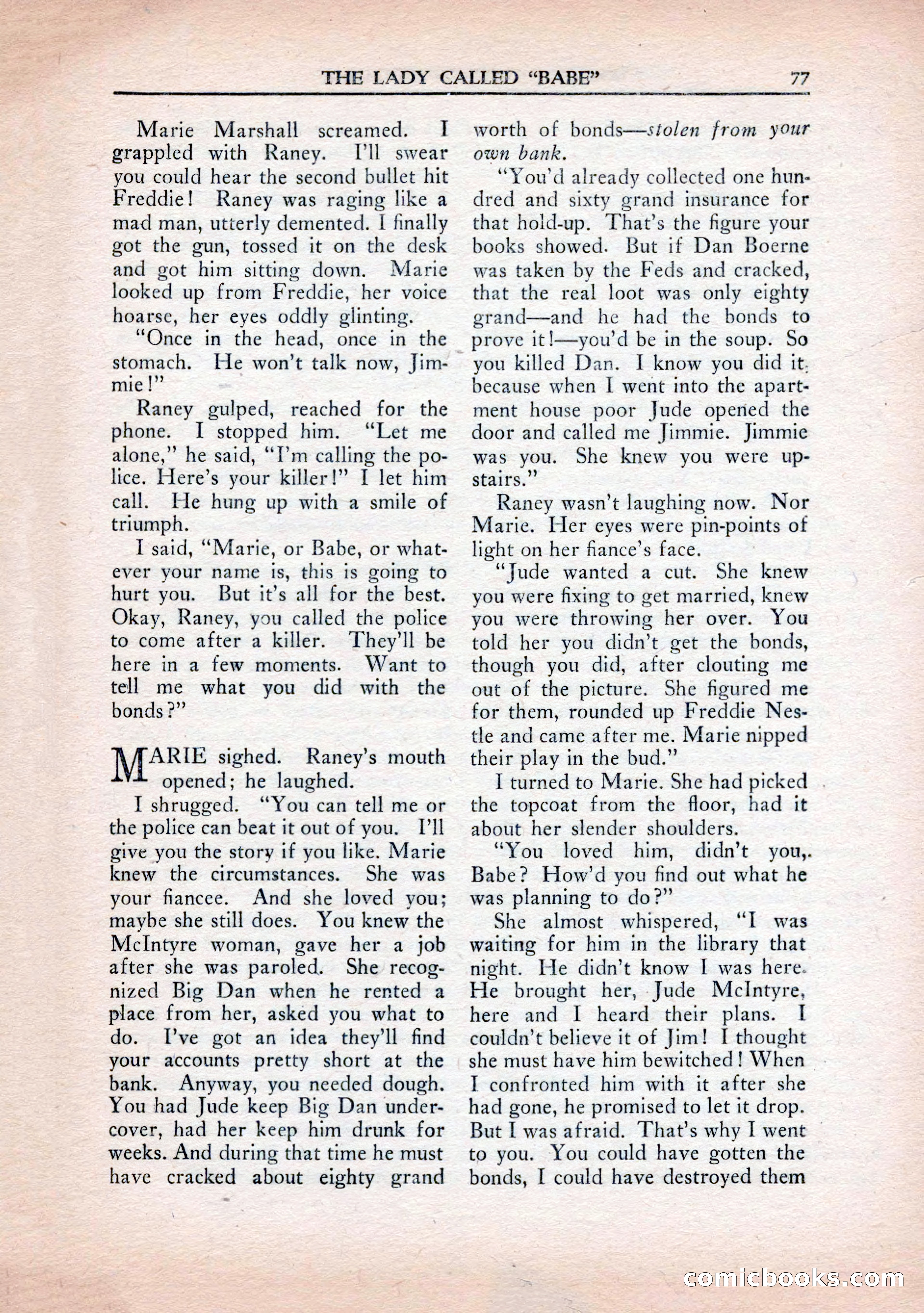 Private Detective Stories, January 1943 — page 79 of 132