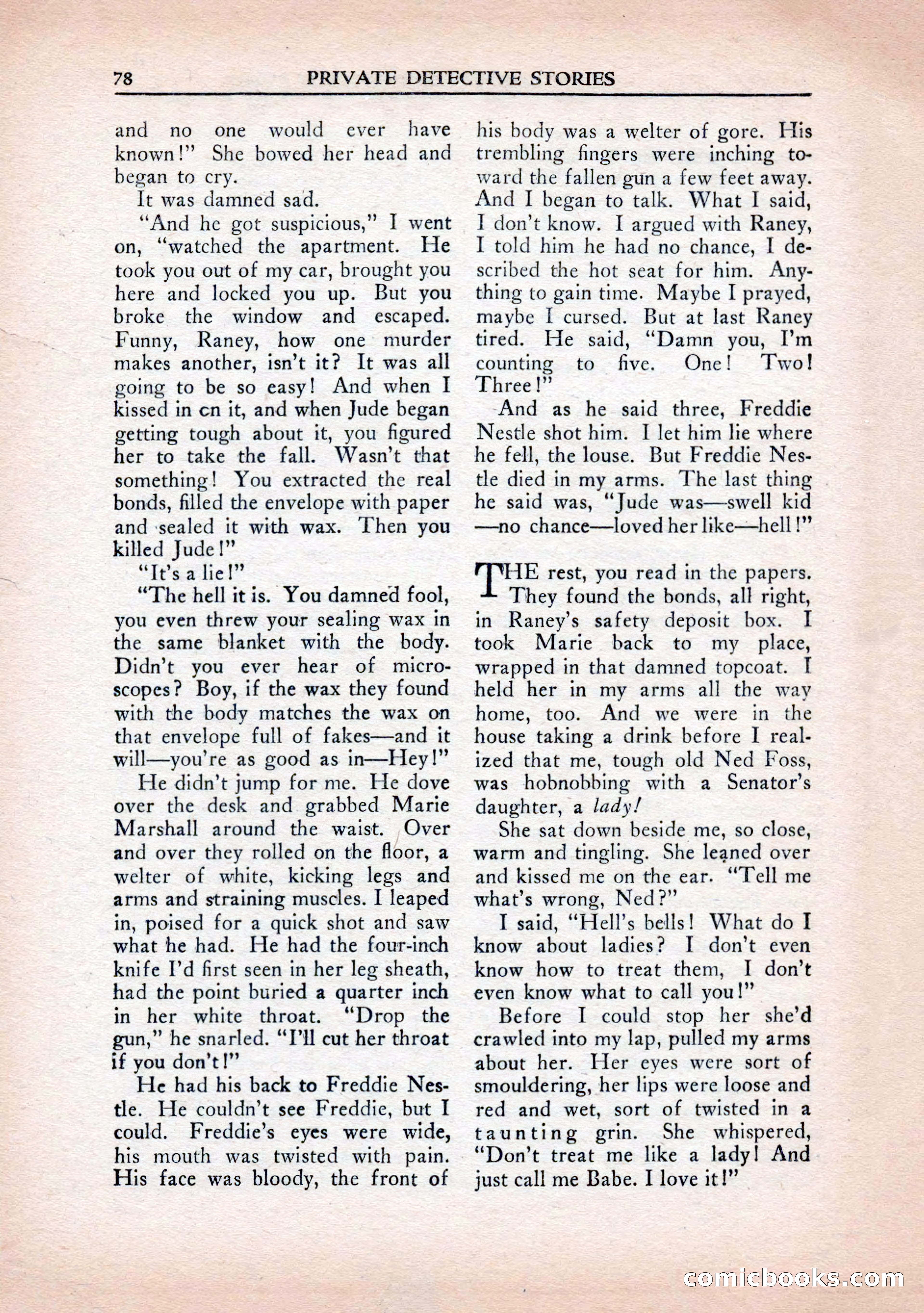 Private Detective Stories, January 1943 — page 80 of 132
