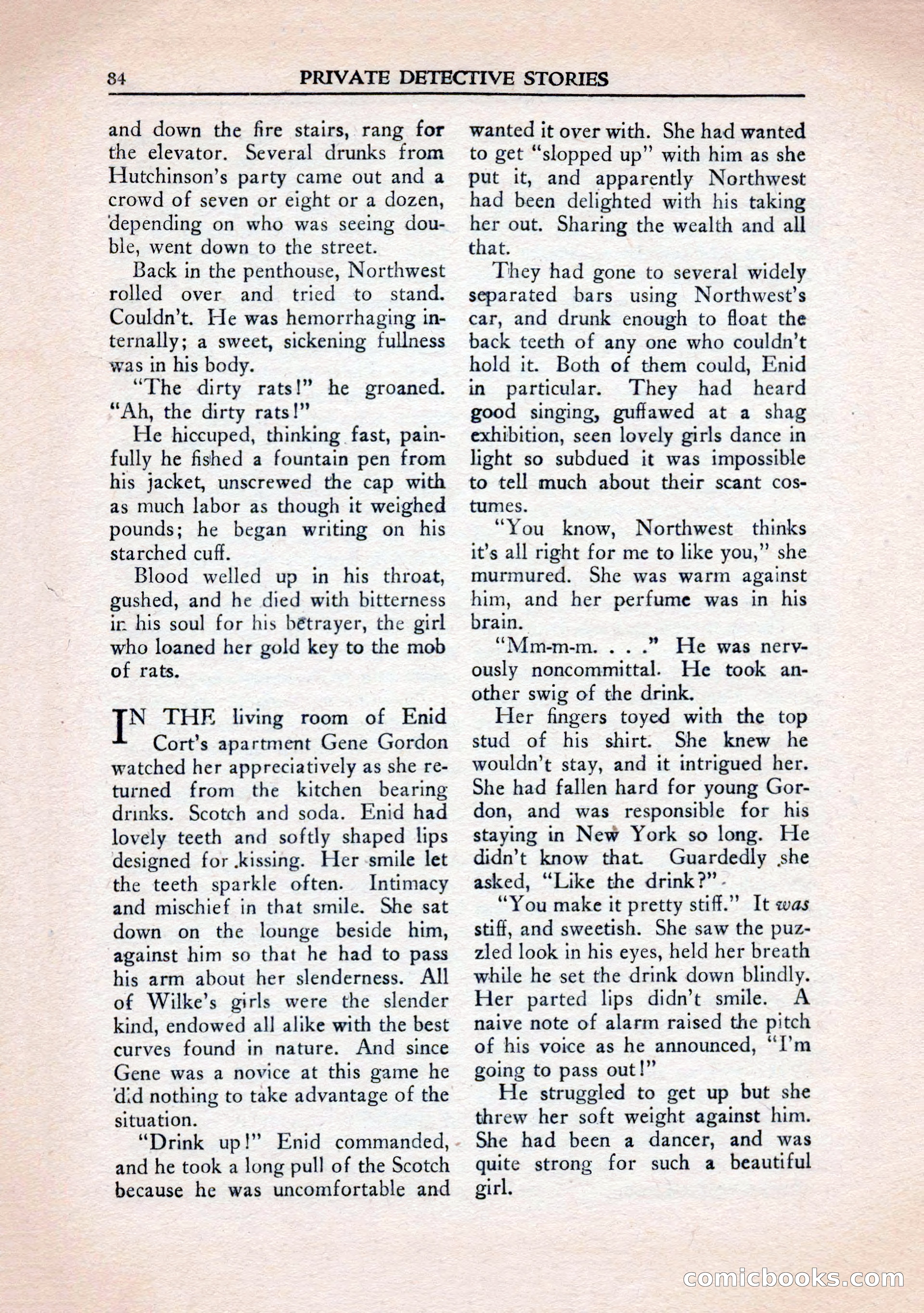 Private Detective Stories, January 1943 — page 86 of 132