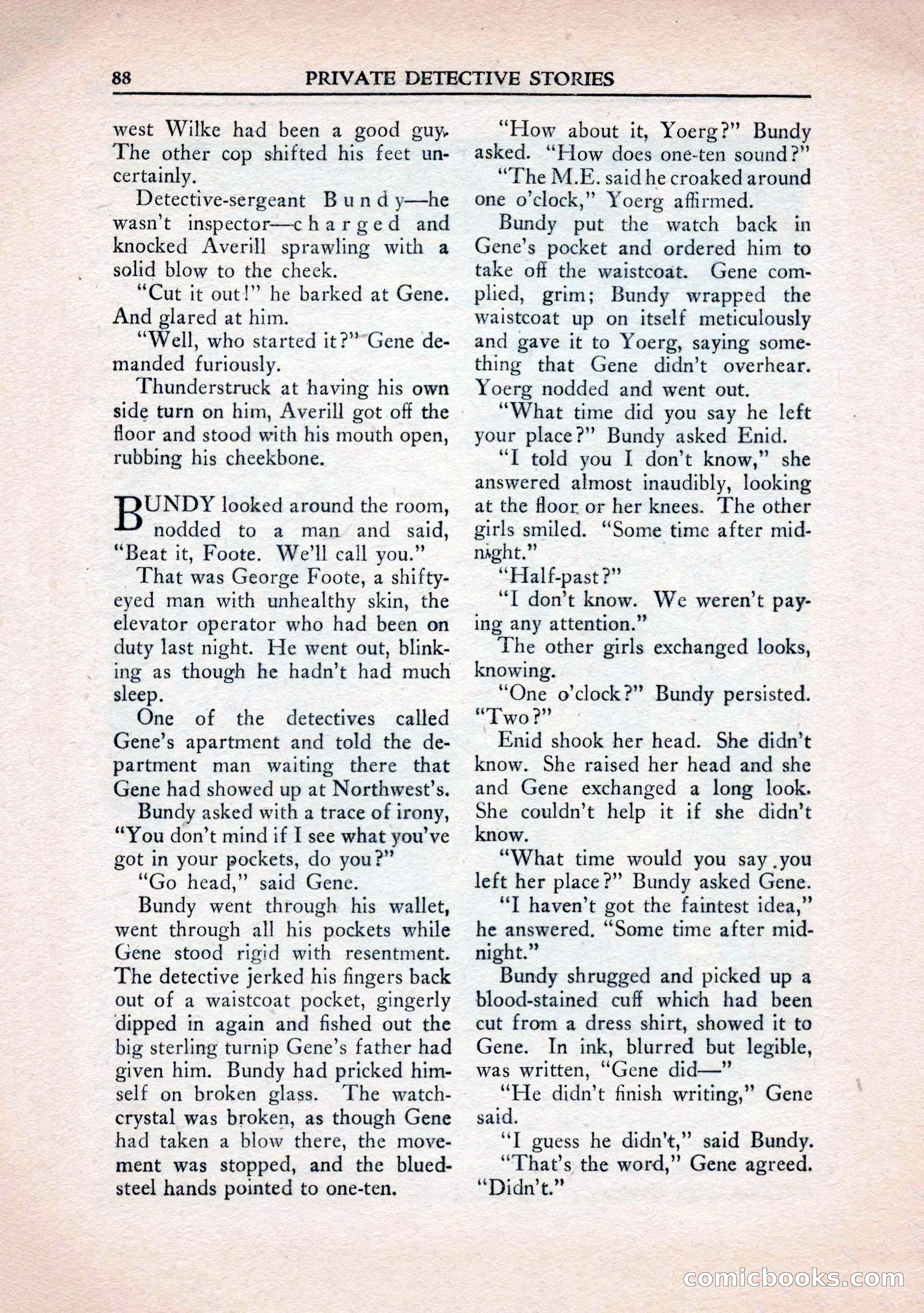 Private Detective Stories, January 1943 — page 90 of 132