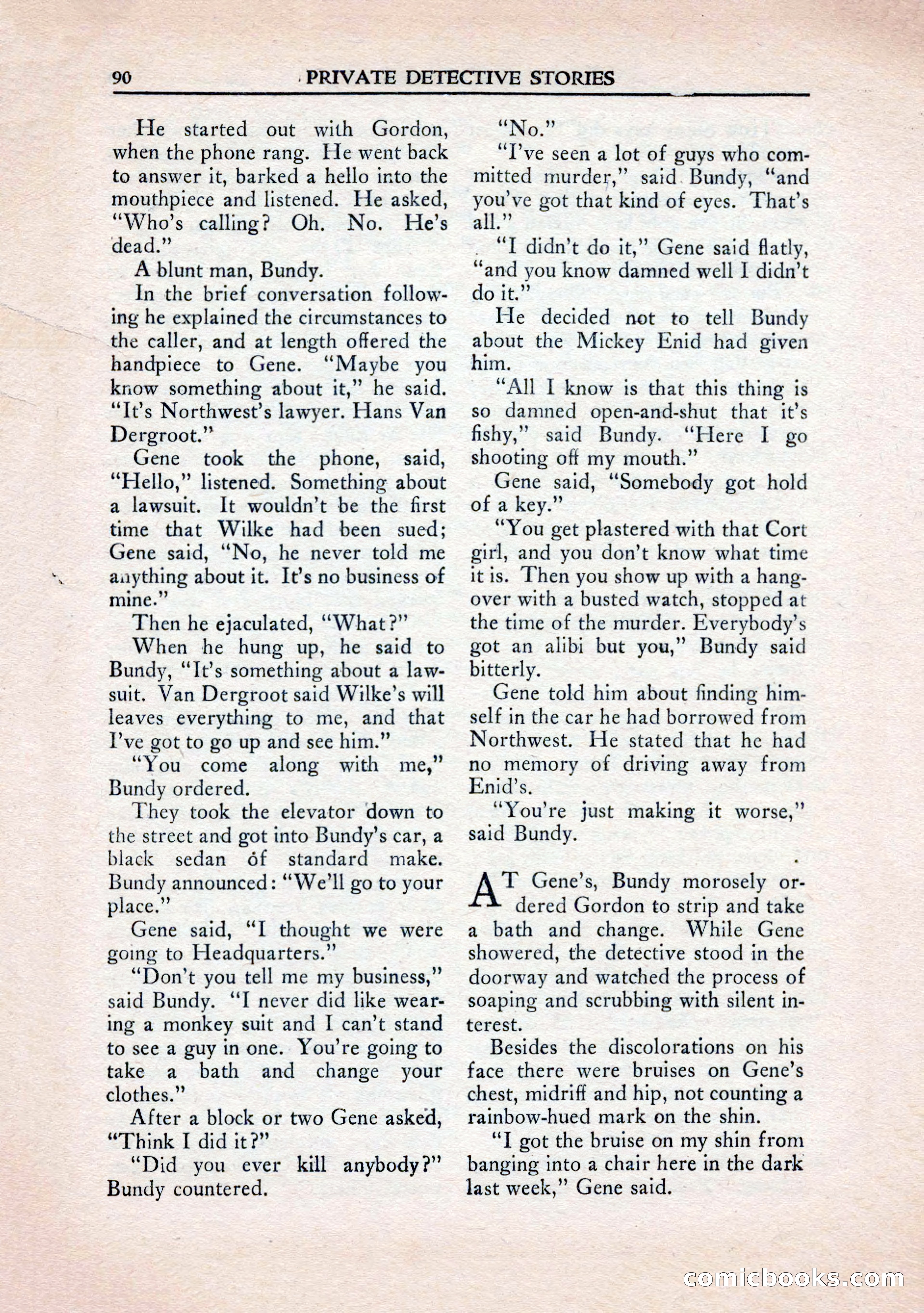 Private Detective Stories, January 1943 — page 92 of 132