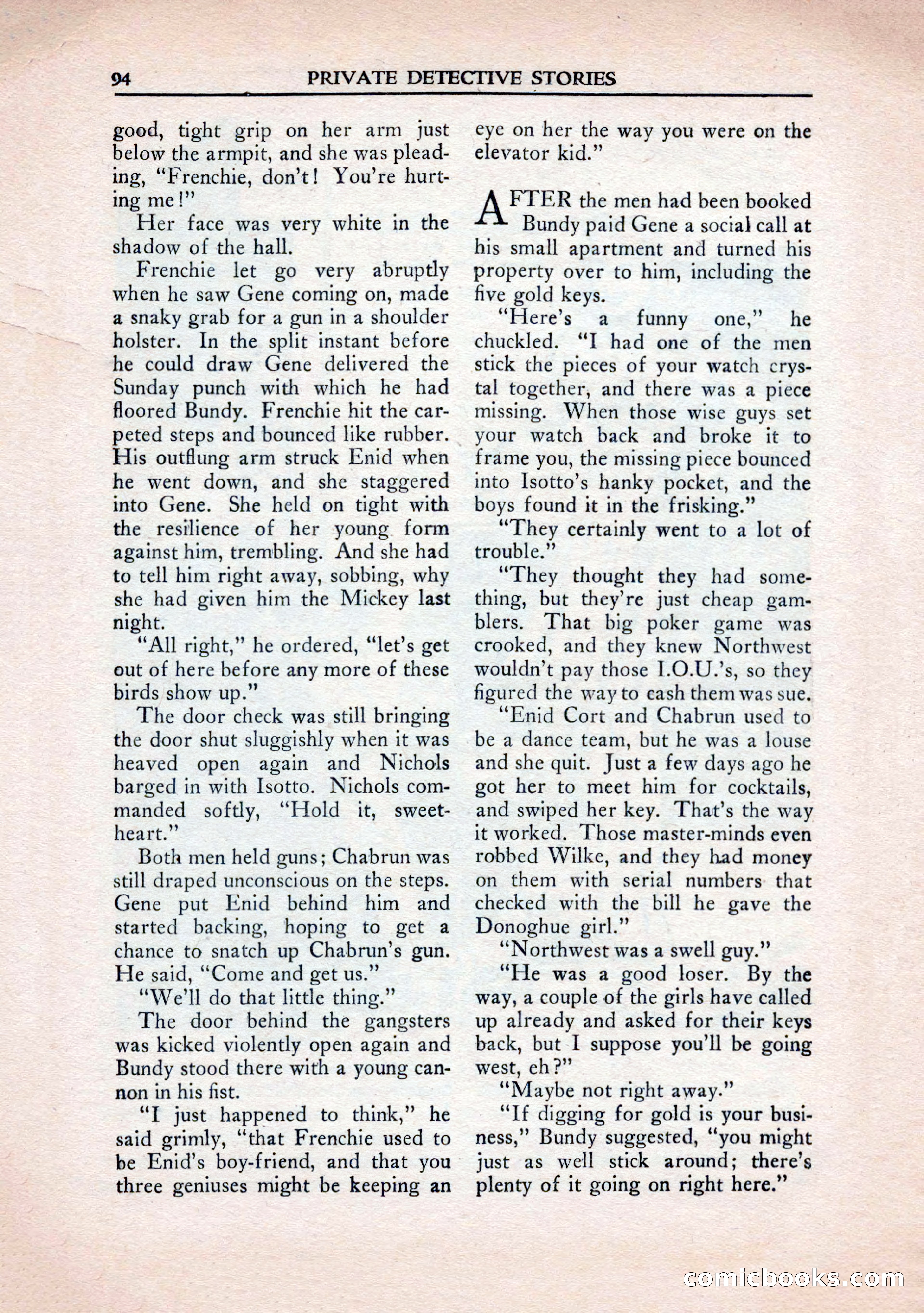 Private Detective Stories, January 1943 — page 96 of 132