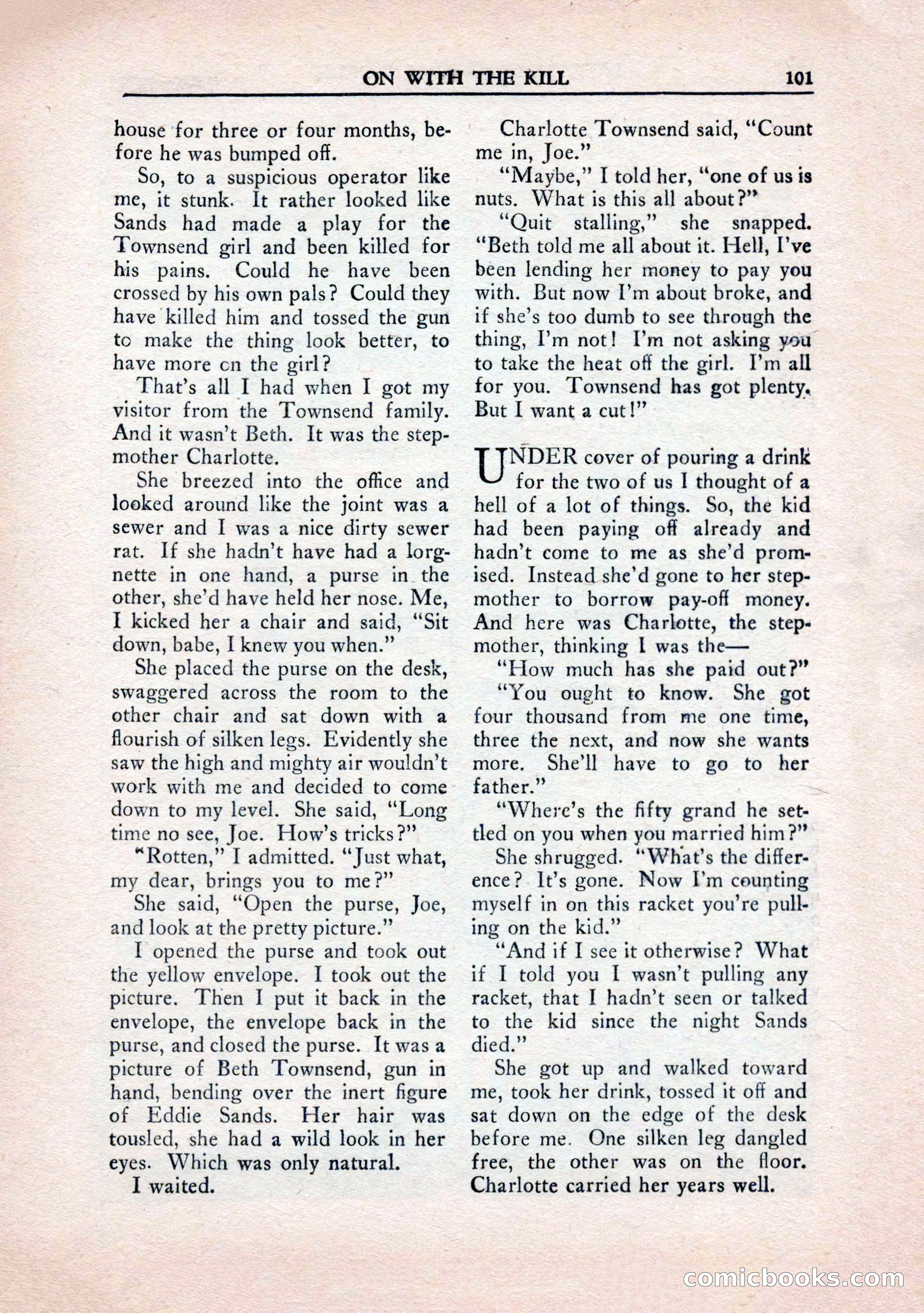 Private Detective Stories, January 1943 — page 103 of 132