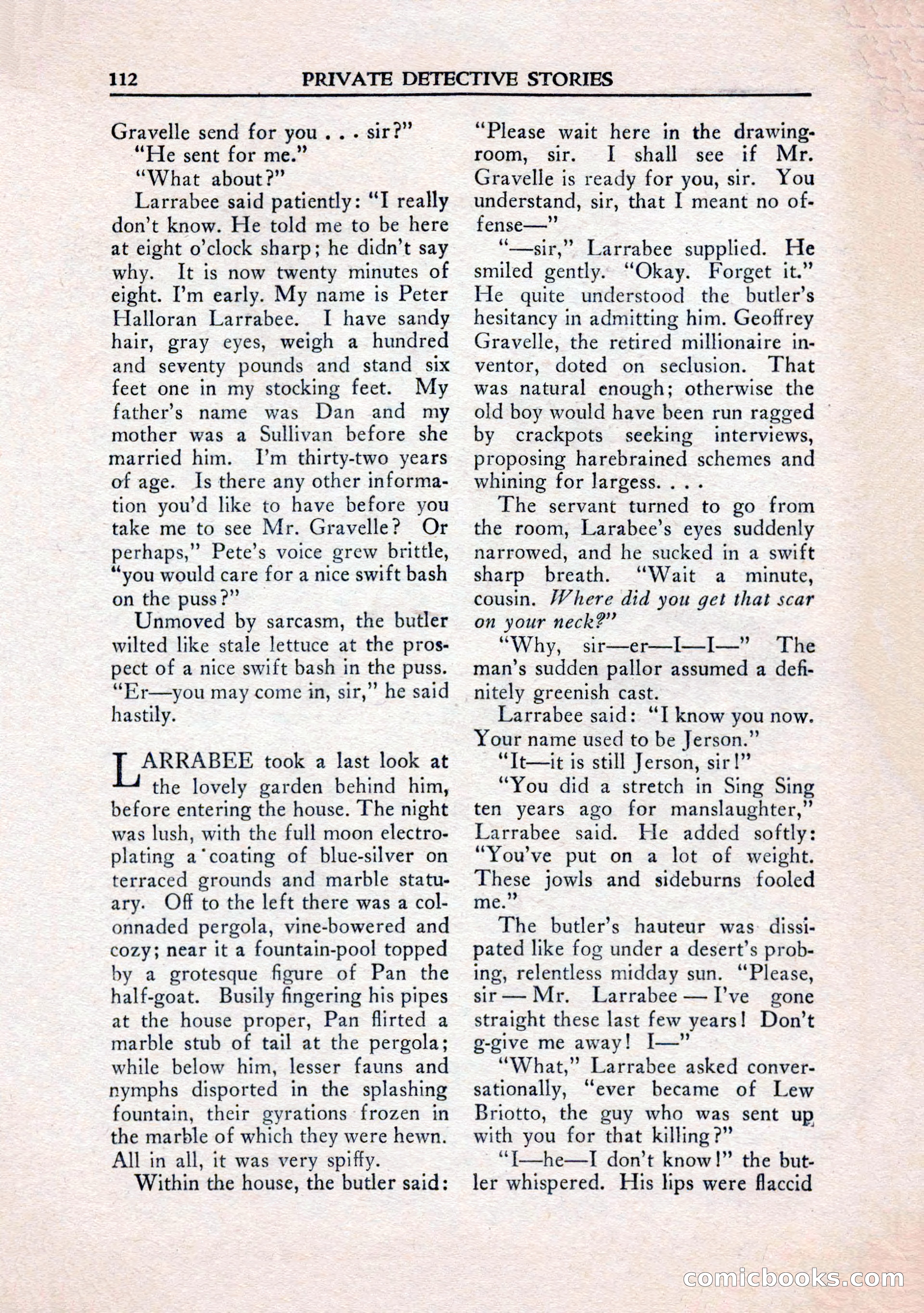 Private Detective Stories, January 1943 — page 114 of 132