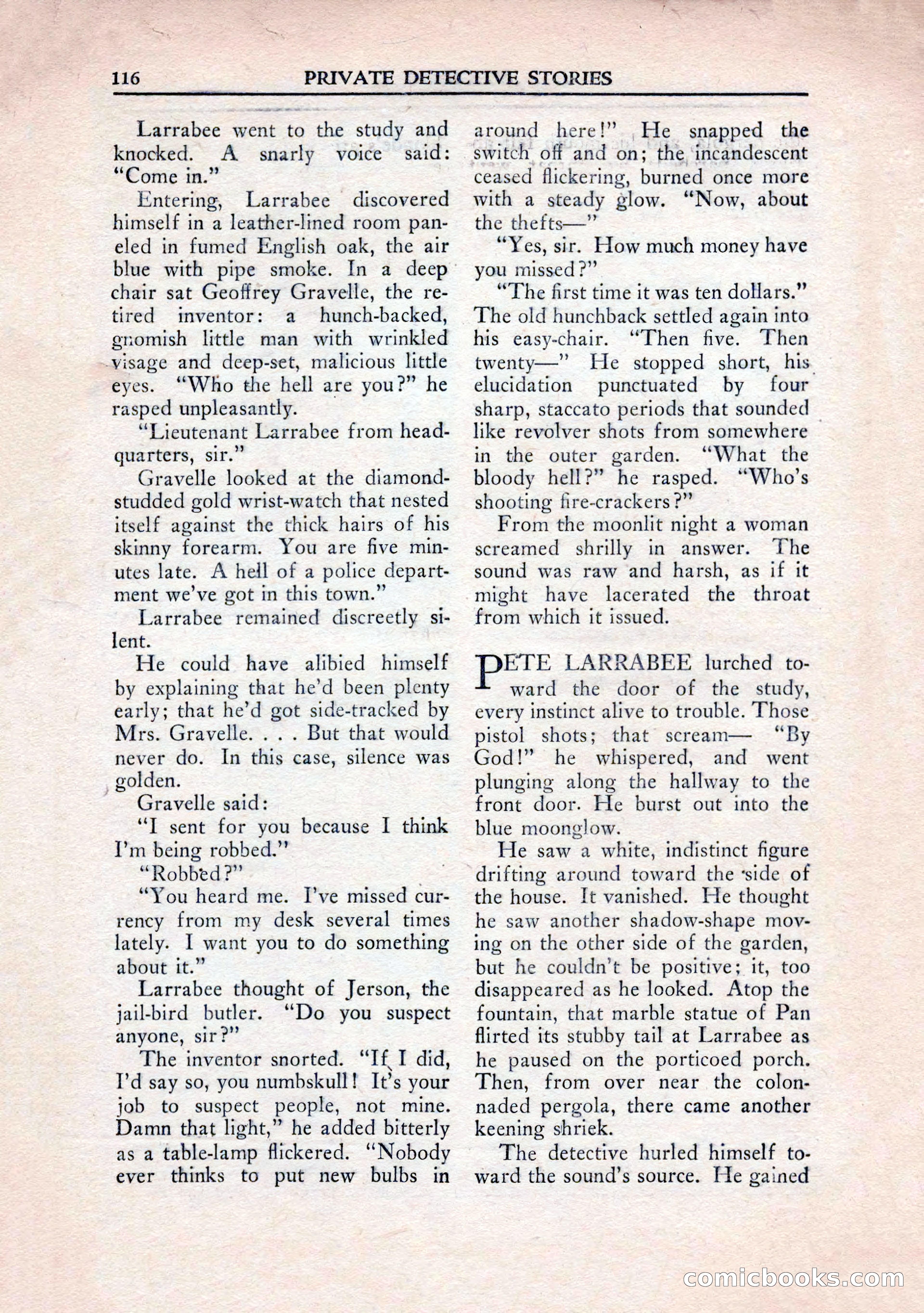 Private Detective Stories, January 1943 — page 118 of 132