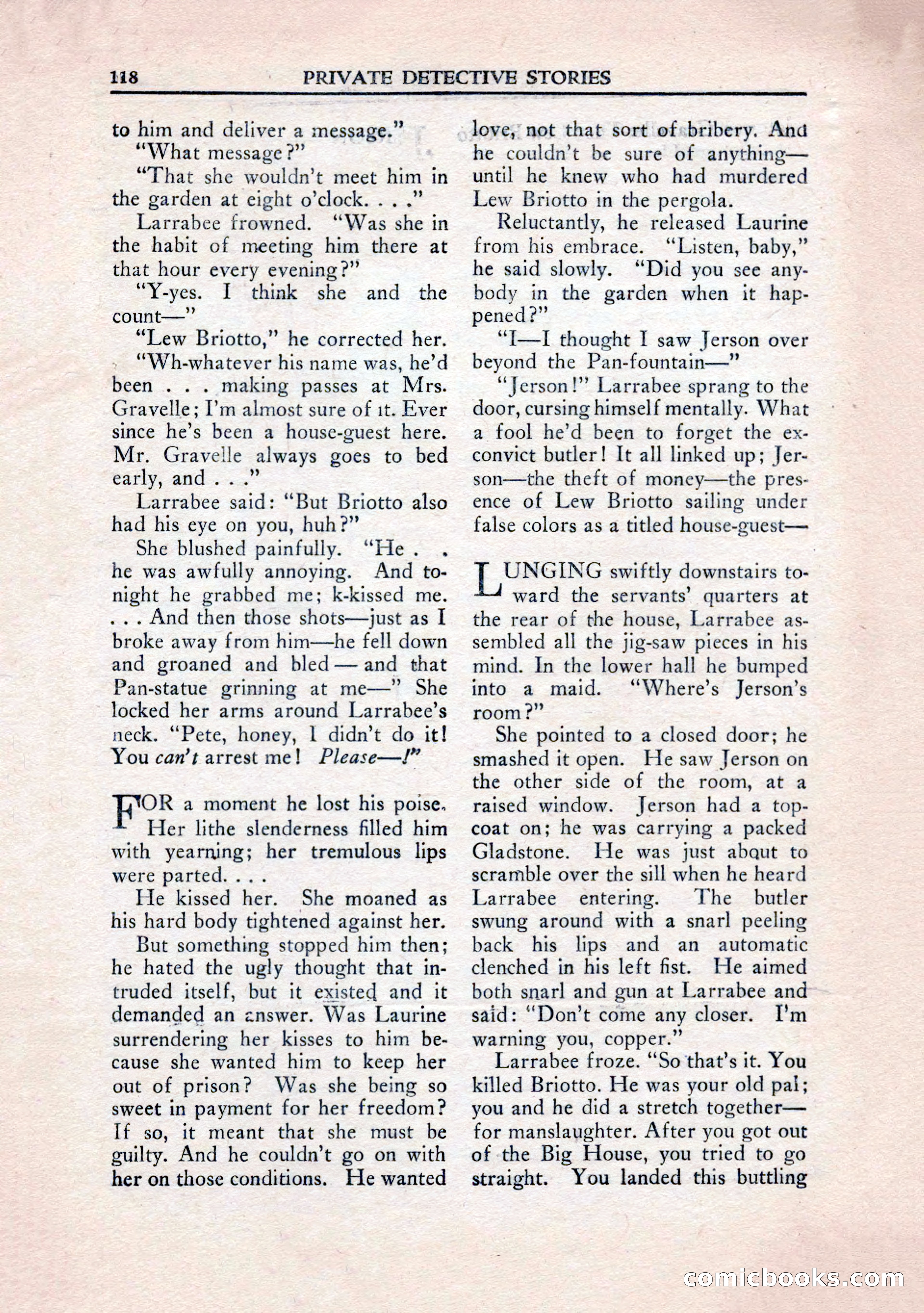 Private Detective Stories, January 1943 — page 120 of 132