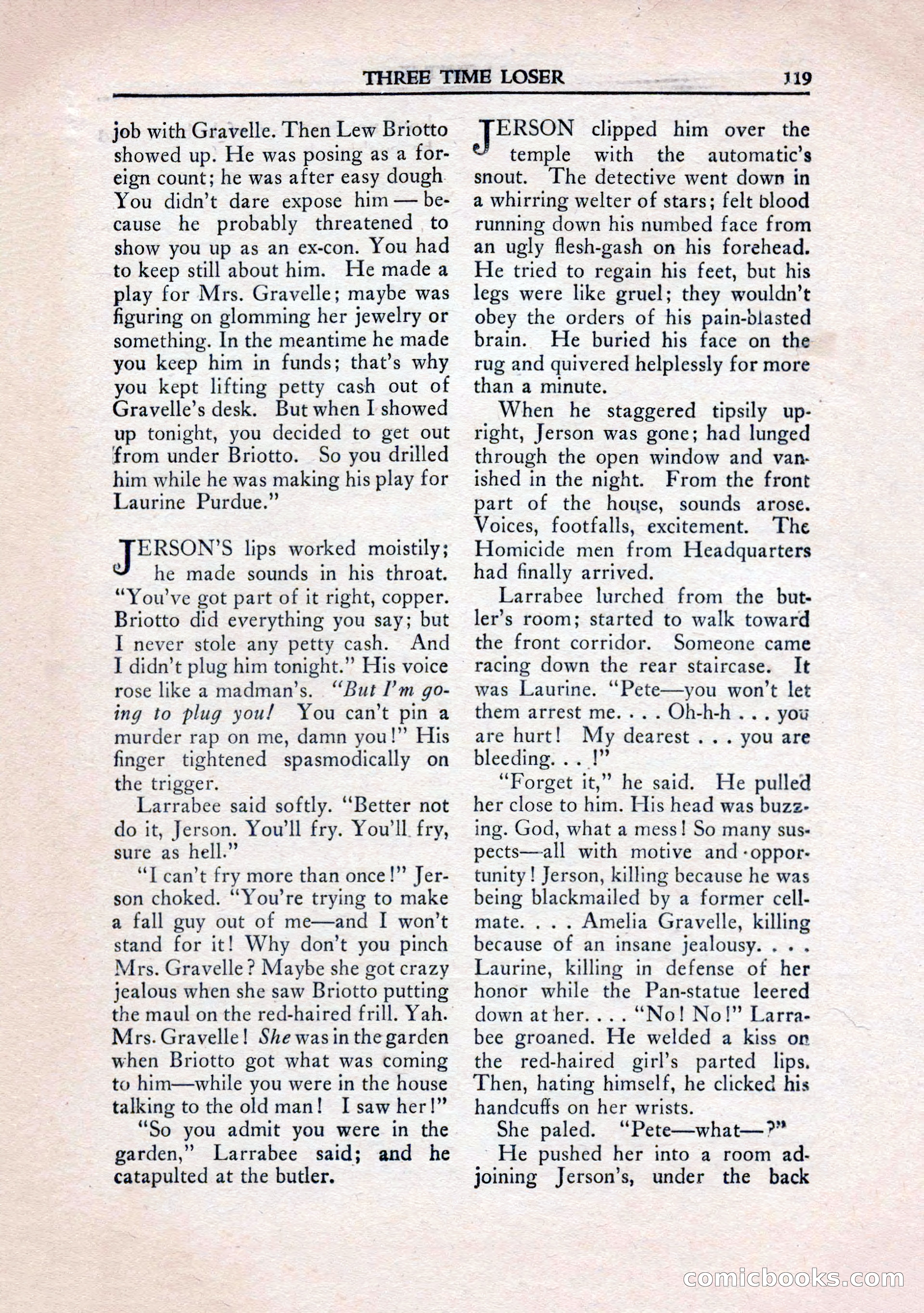 Private Detective Stories, January 1943 — page 121 of 132