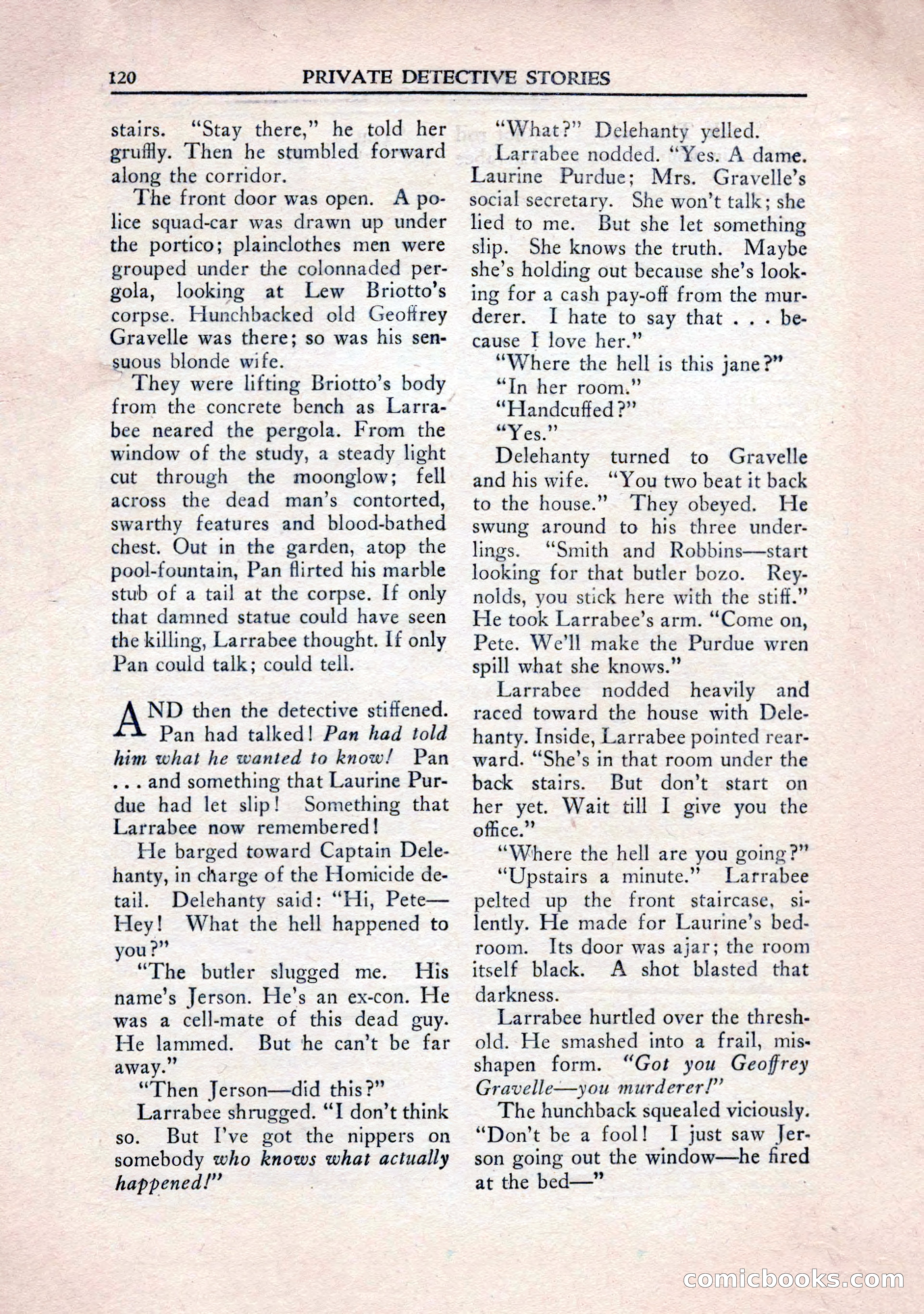 Private Detective Stories, January 1943 — page 122 of 132