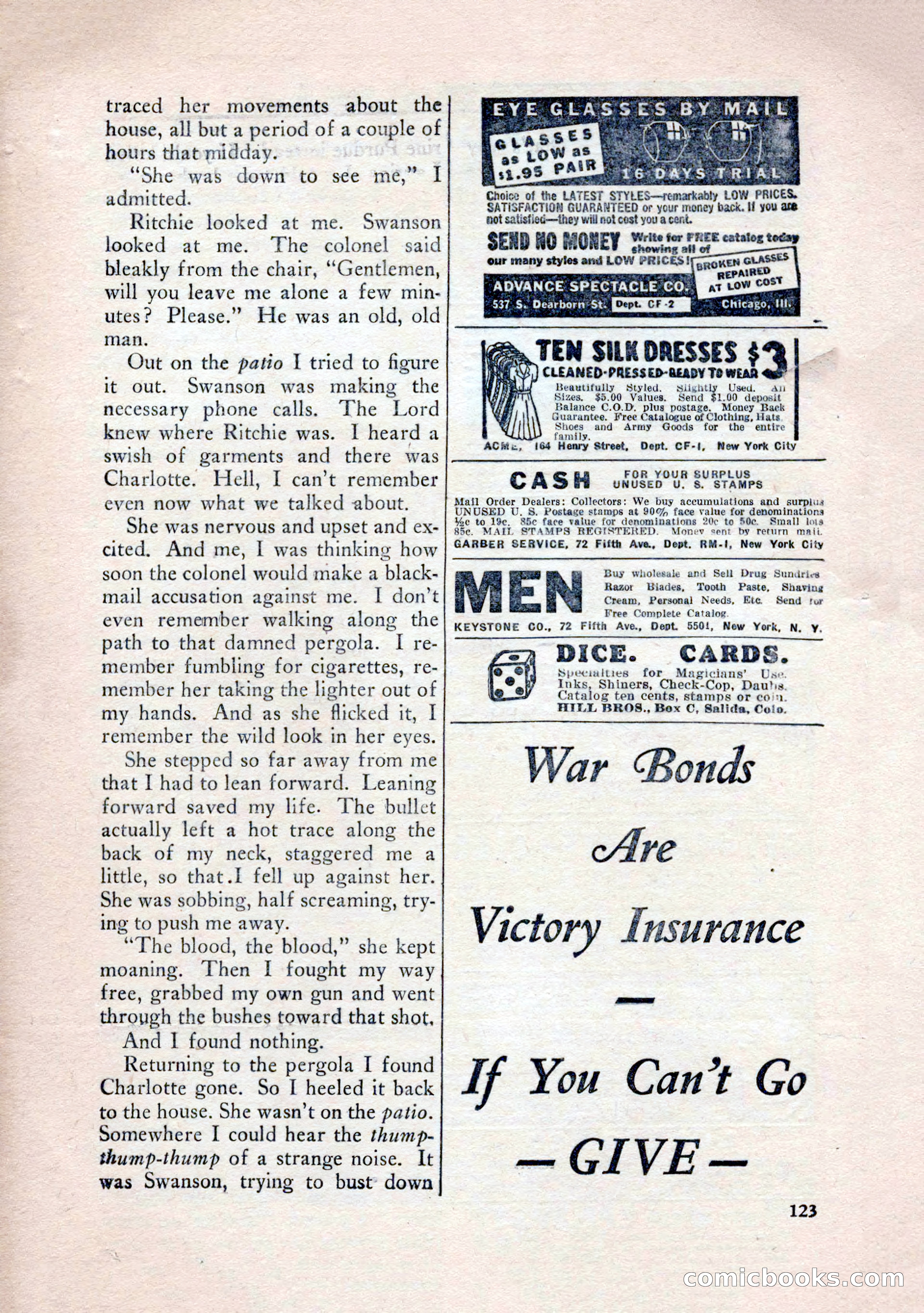 Private Detective Stories, January 1943 — page 125 of 132