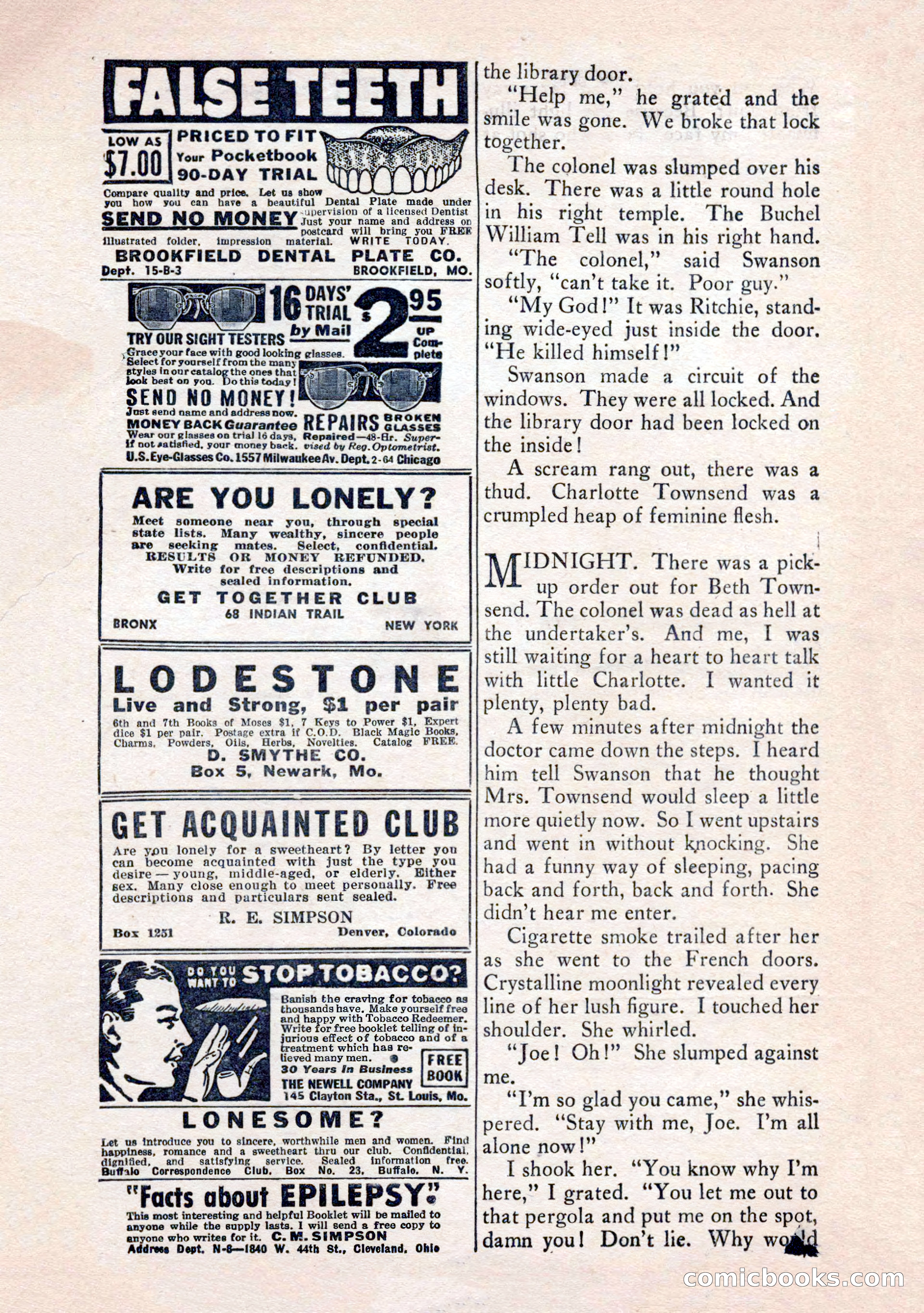 Private Detective Stories, January 1943 — page 126 of 132