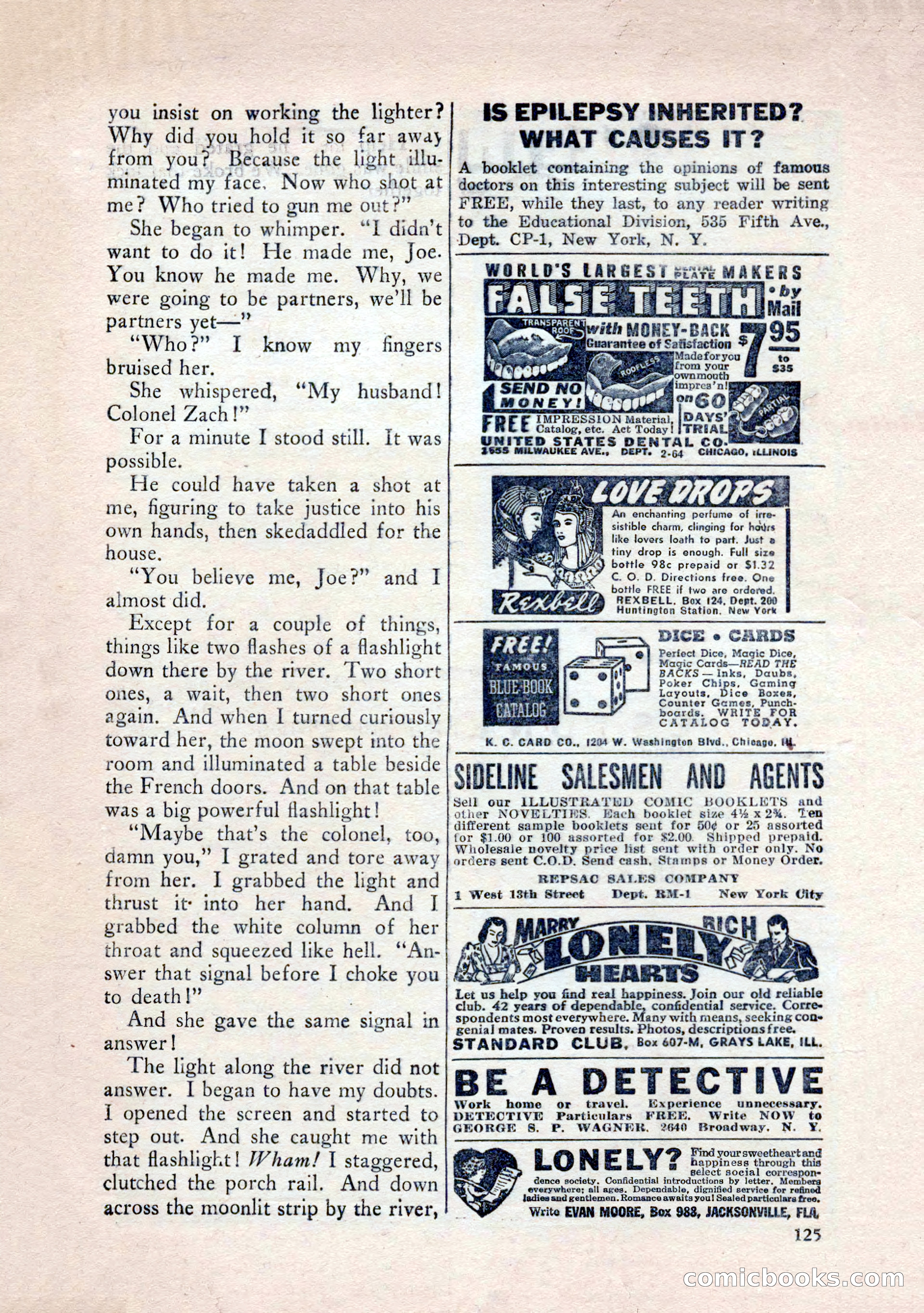 Private Detective Stories, January 1943 — page 127 of 132