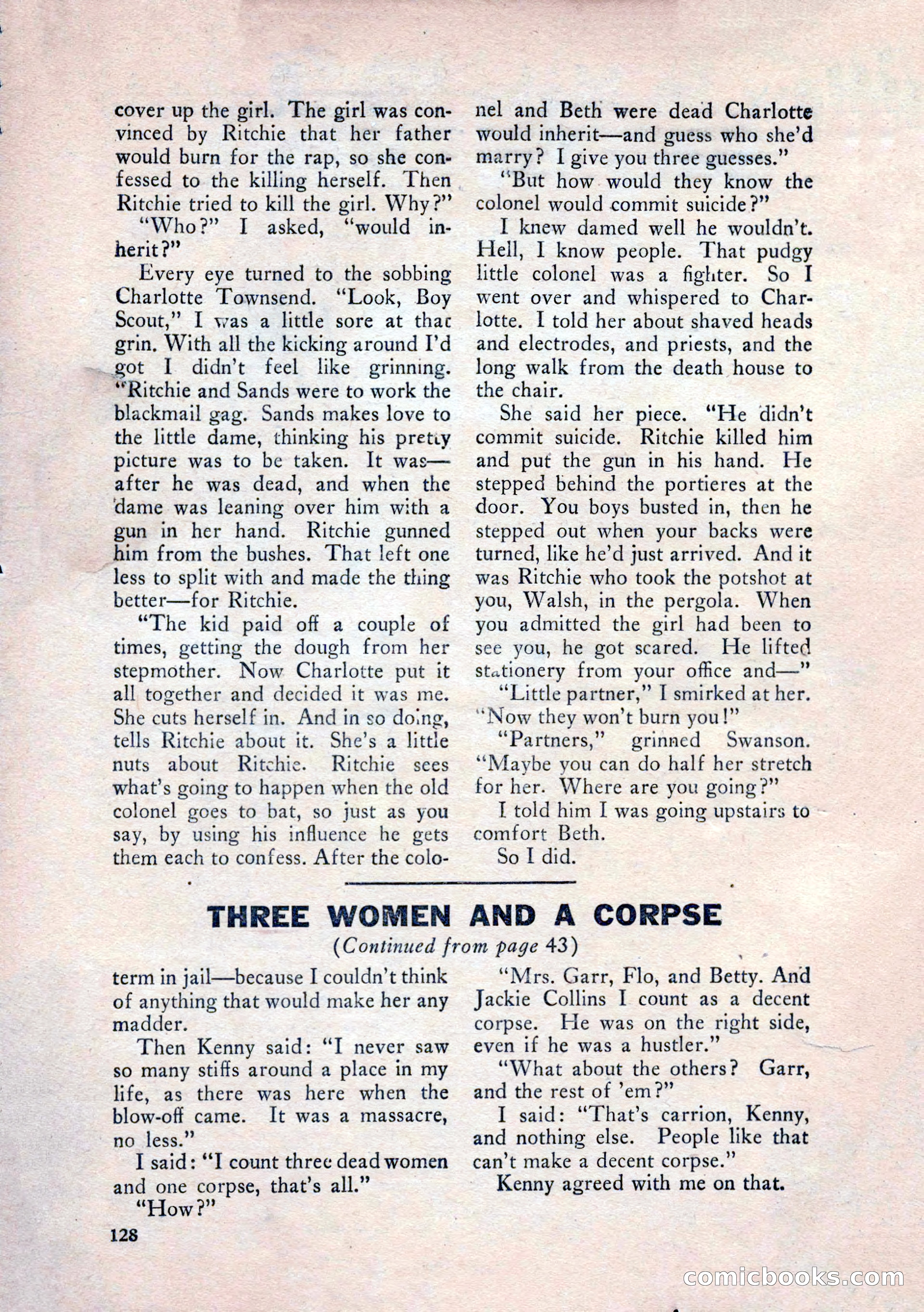 Private Detective Stories, January 1943 — page 130 of 132