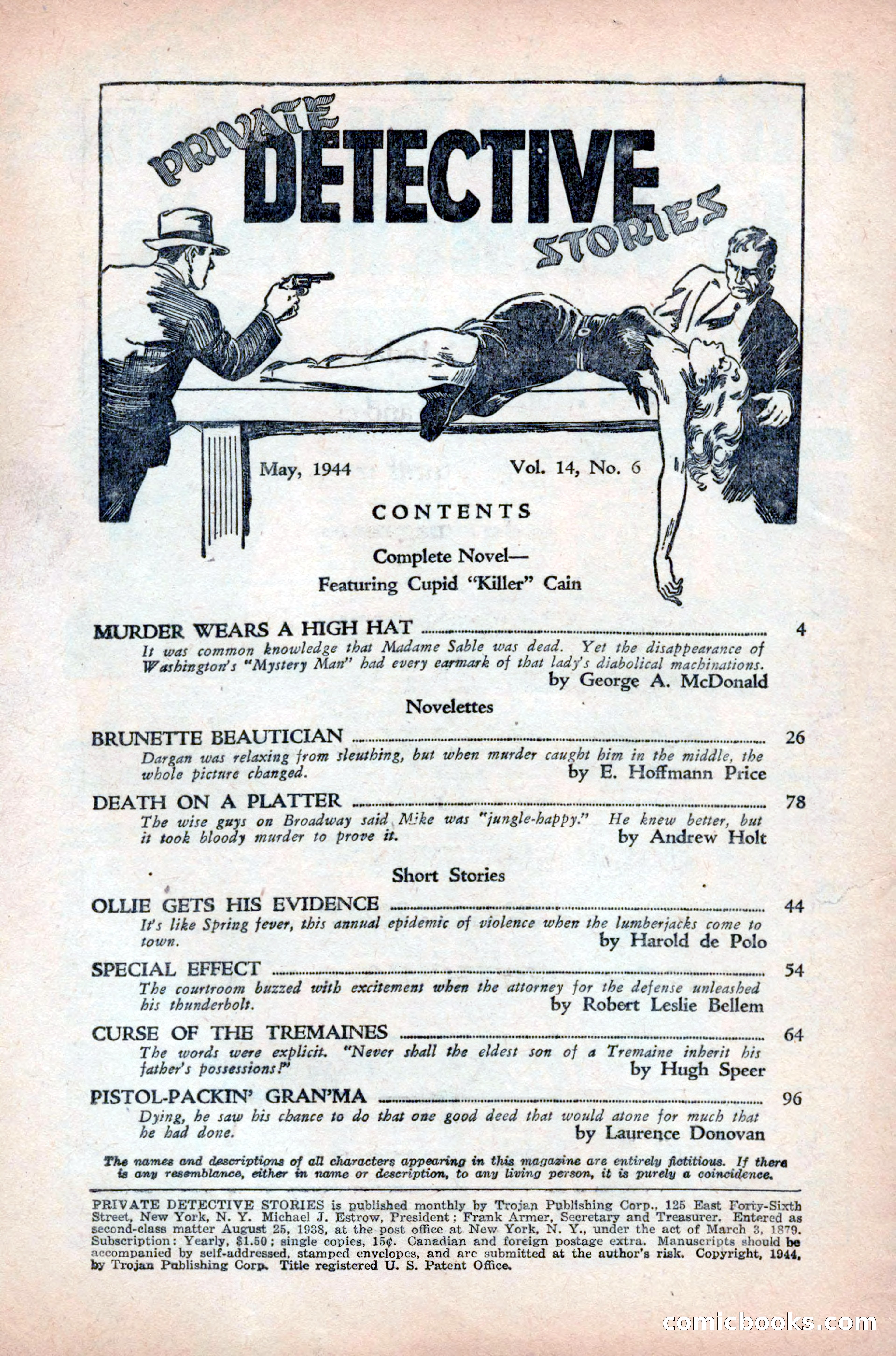 Private Detective Stories, May 1944 — page 4 of 116