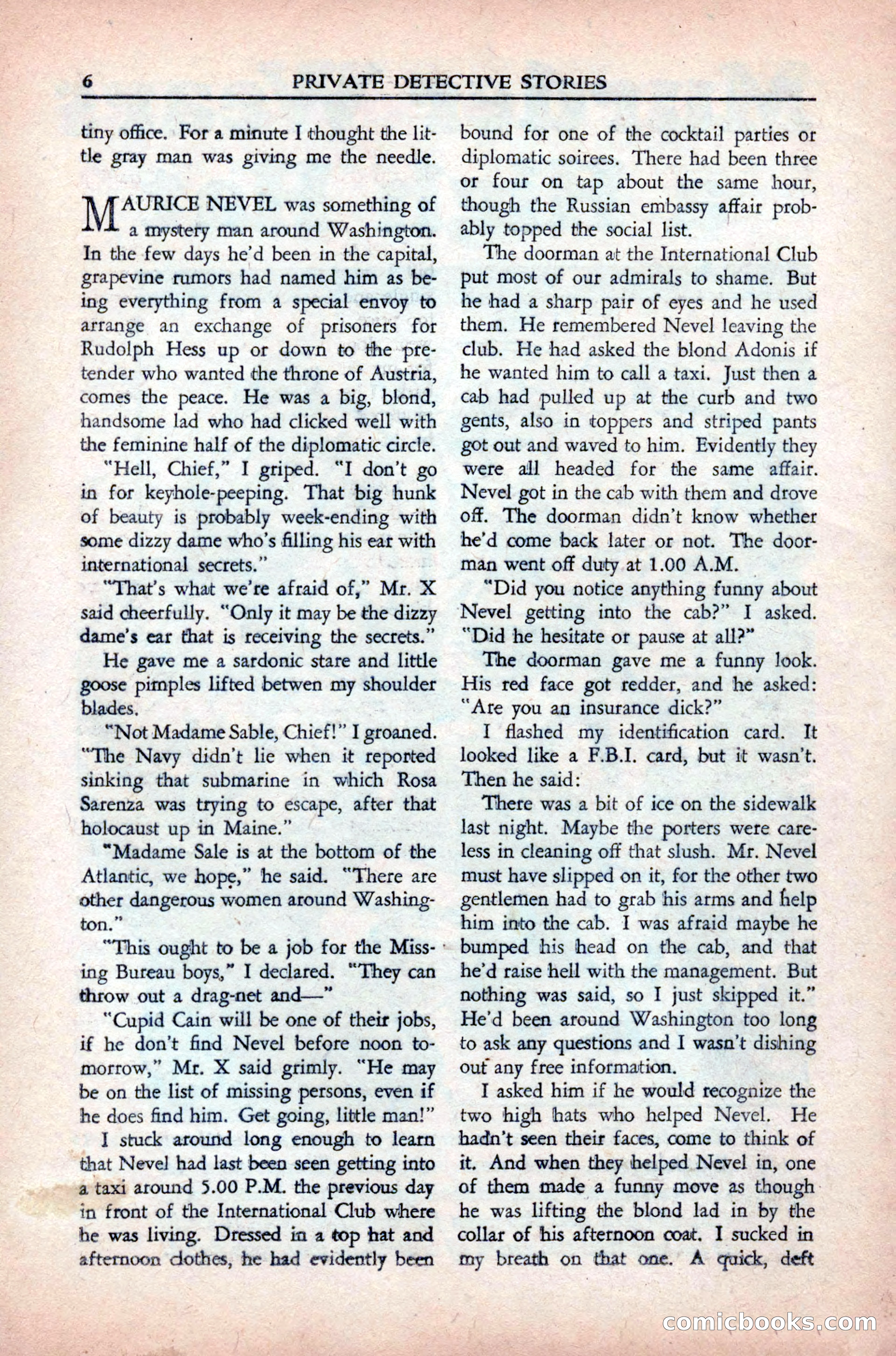 Private Detective Stories, May 1944 — page 8 of 116