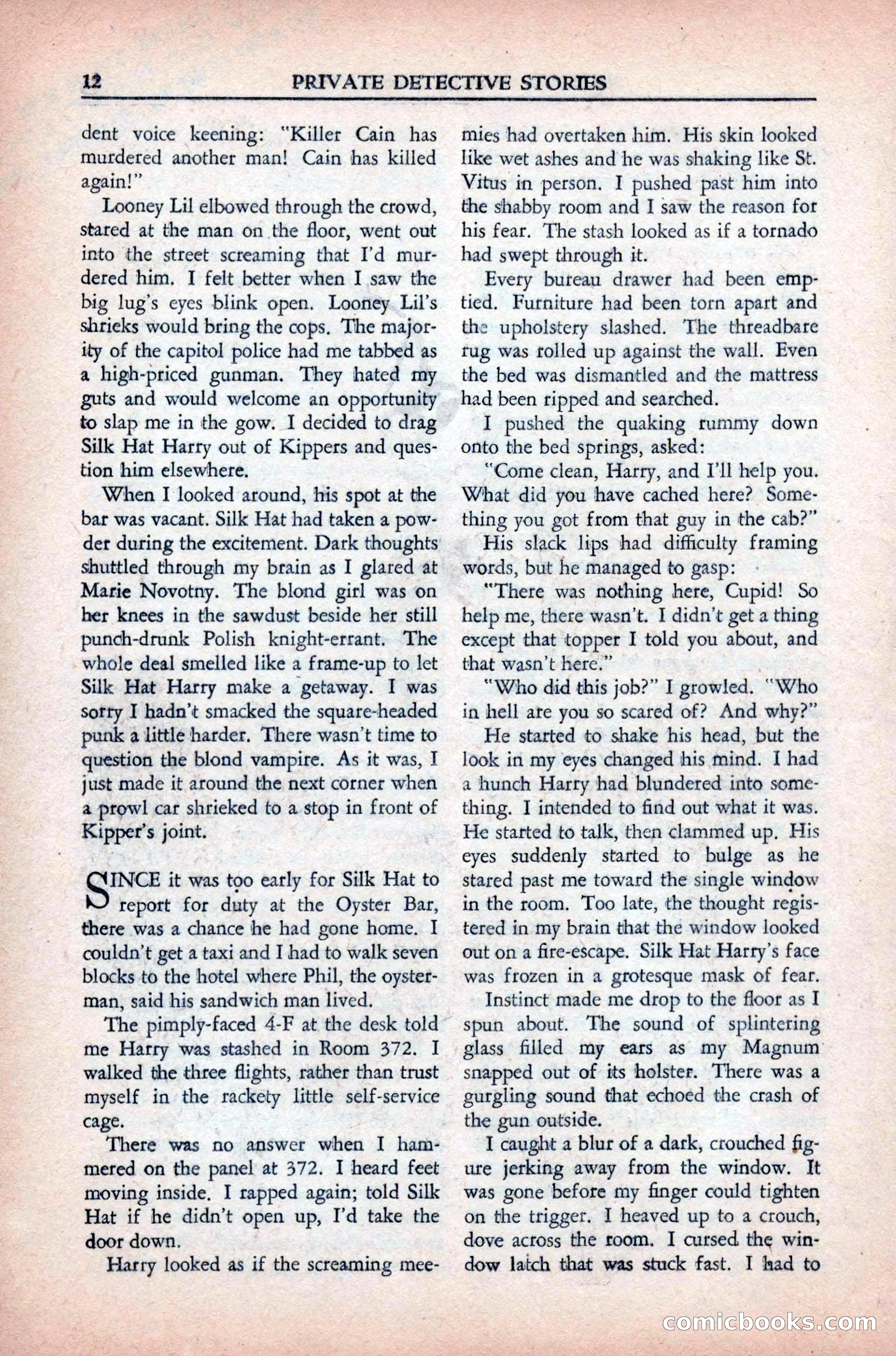 Private Detective Stories, May 1944 — page 14 of 116