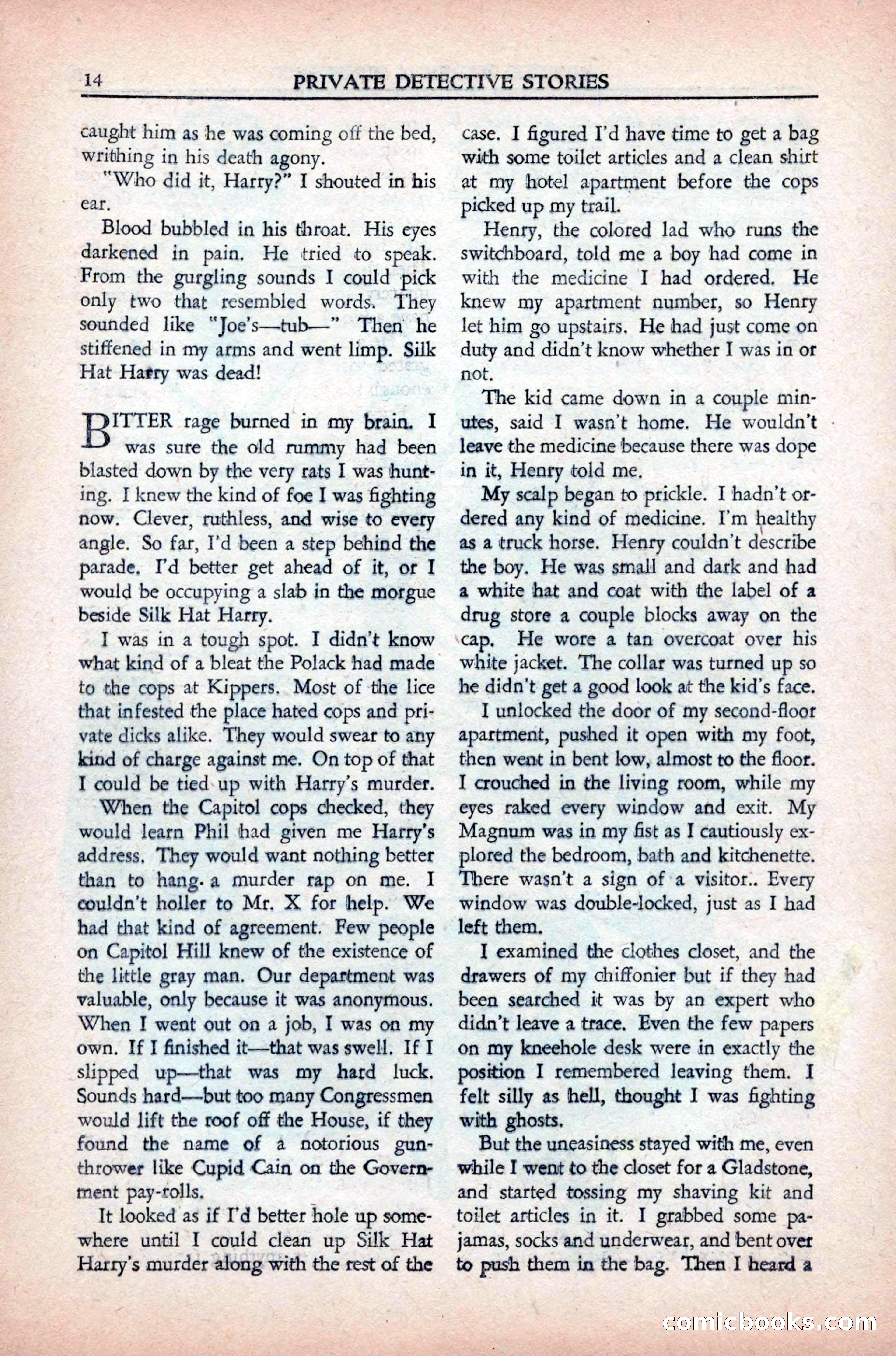 Private Detective Stories, May 1944 — page 16 of 116