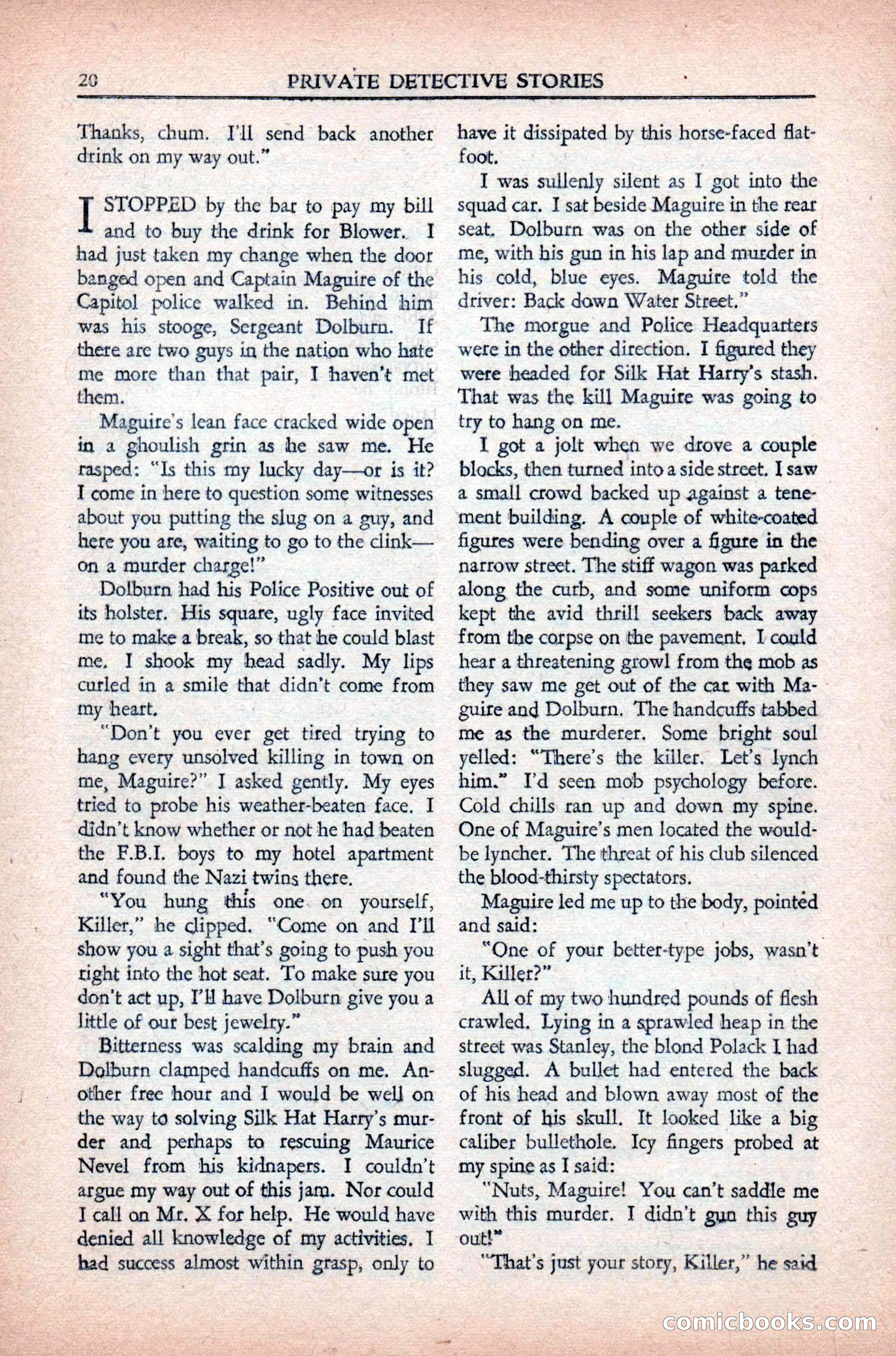 Private Detective Stories, May 1944 — page 22 of 116