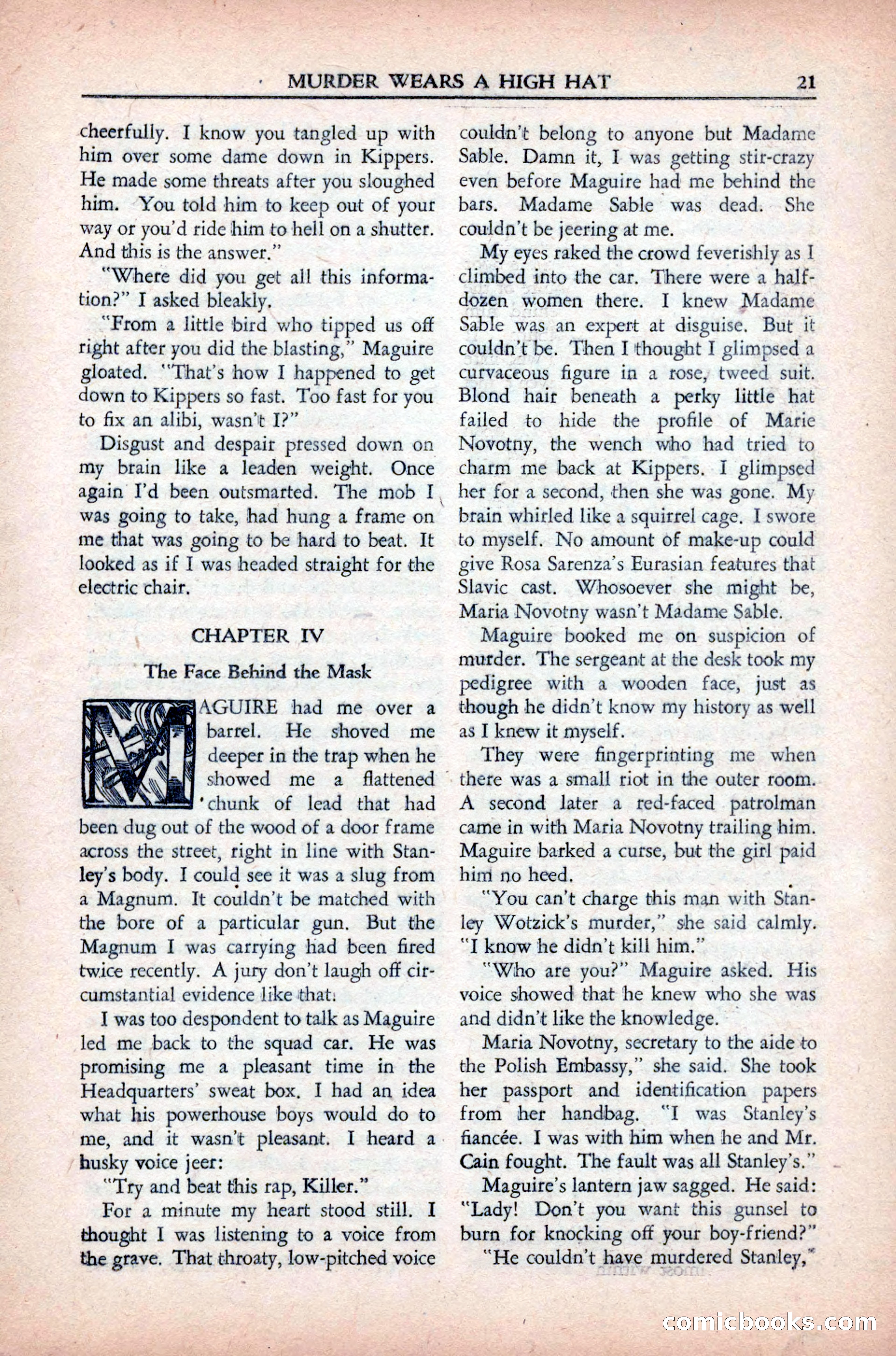 Private Detective Stories, May 1944 — page 23 of 116