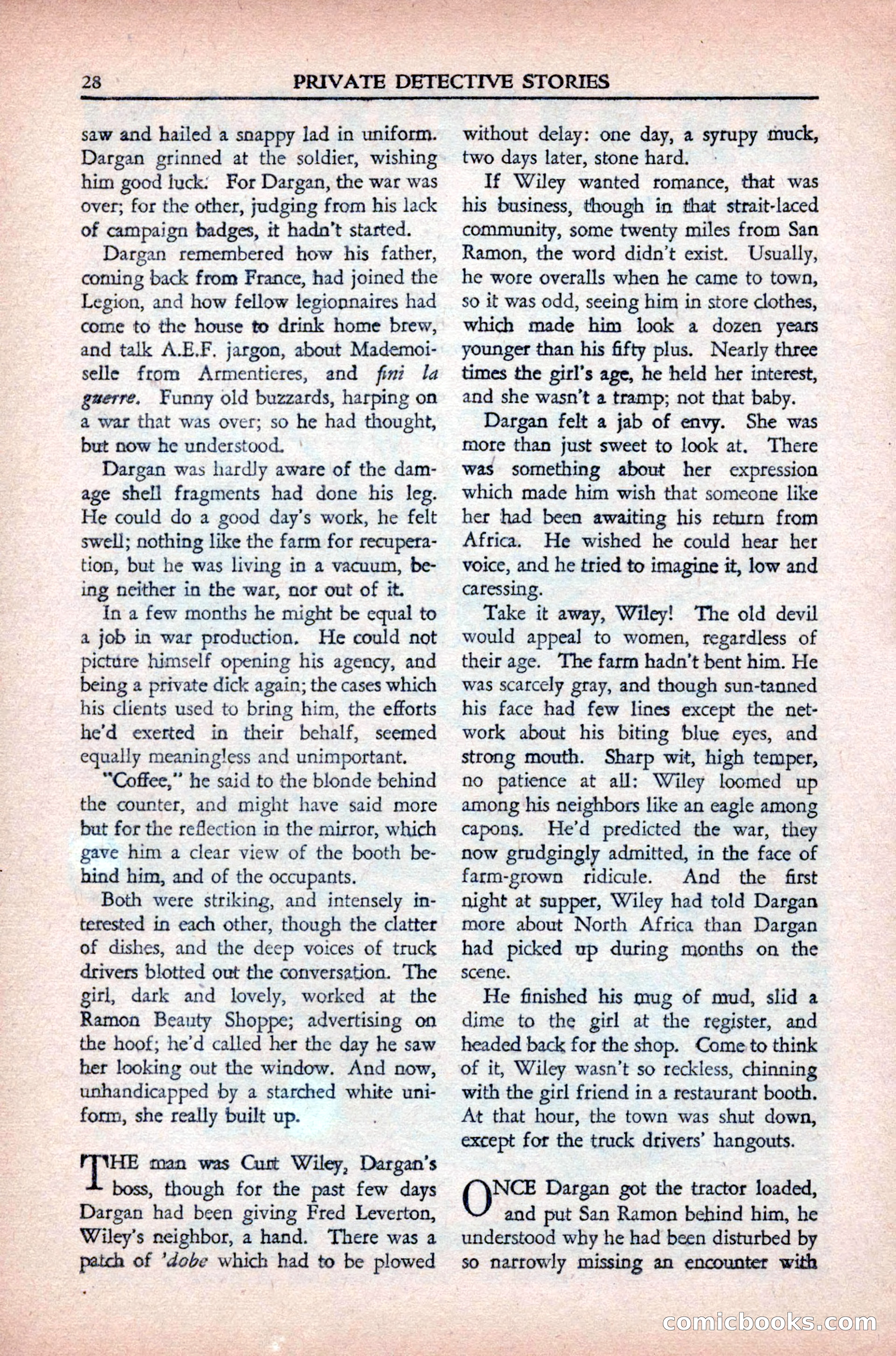 Private Detective Stories, May 1944 — page 30 of 116