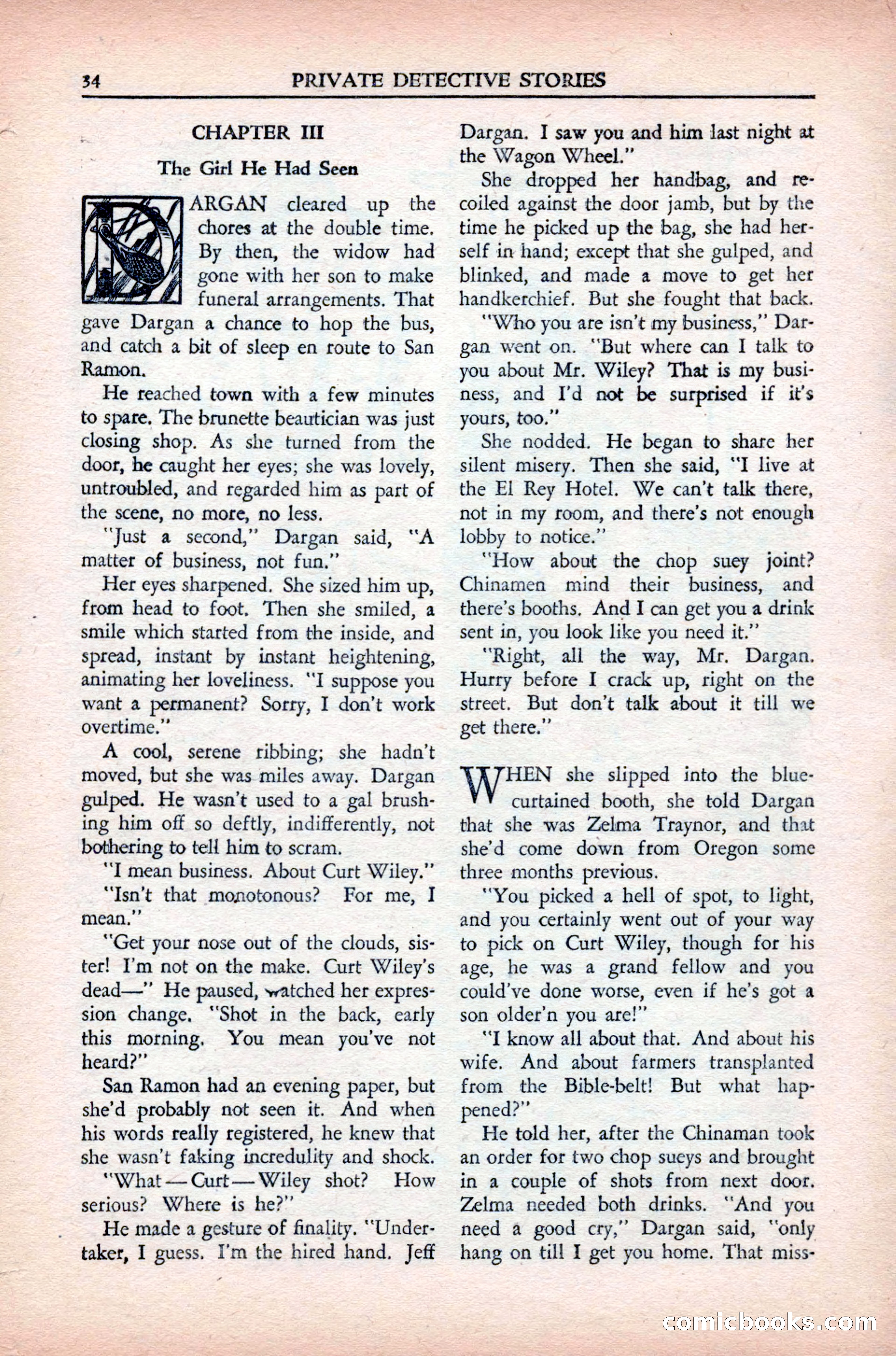 Private Detective Stories, May 1944 — page 36 of 116
