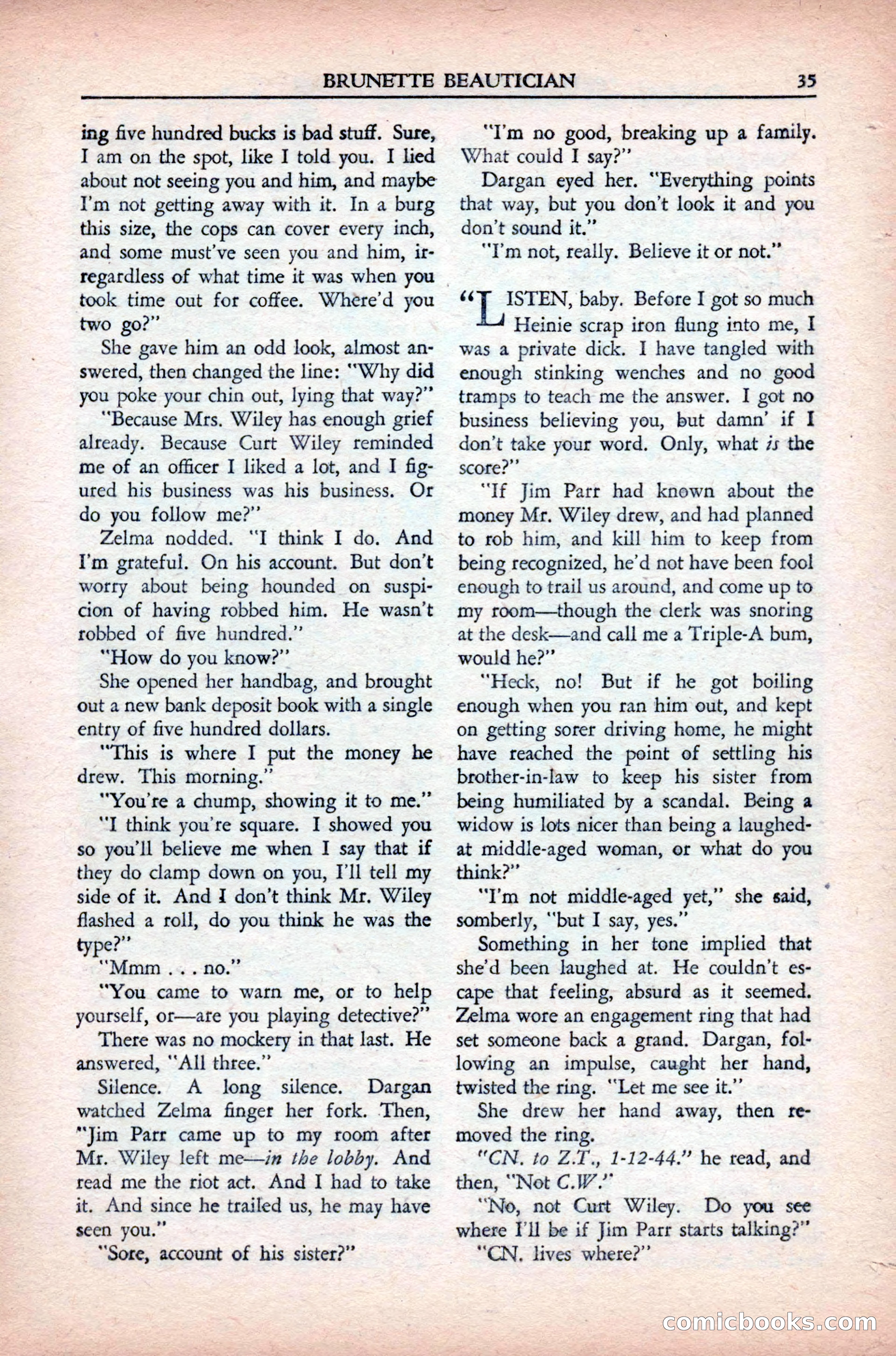 Private Detective Stories, May 1944 — page 37 of 116