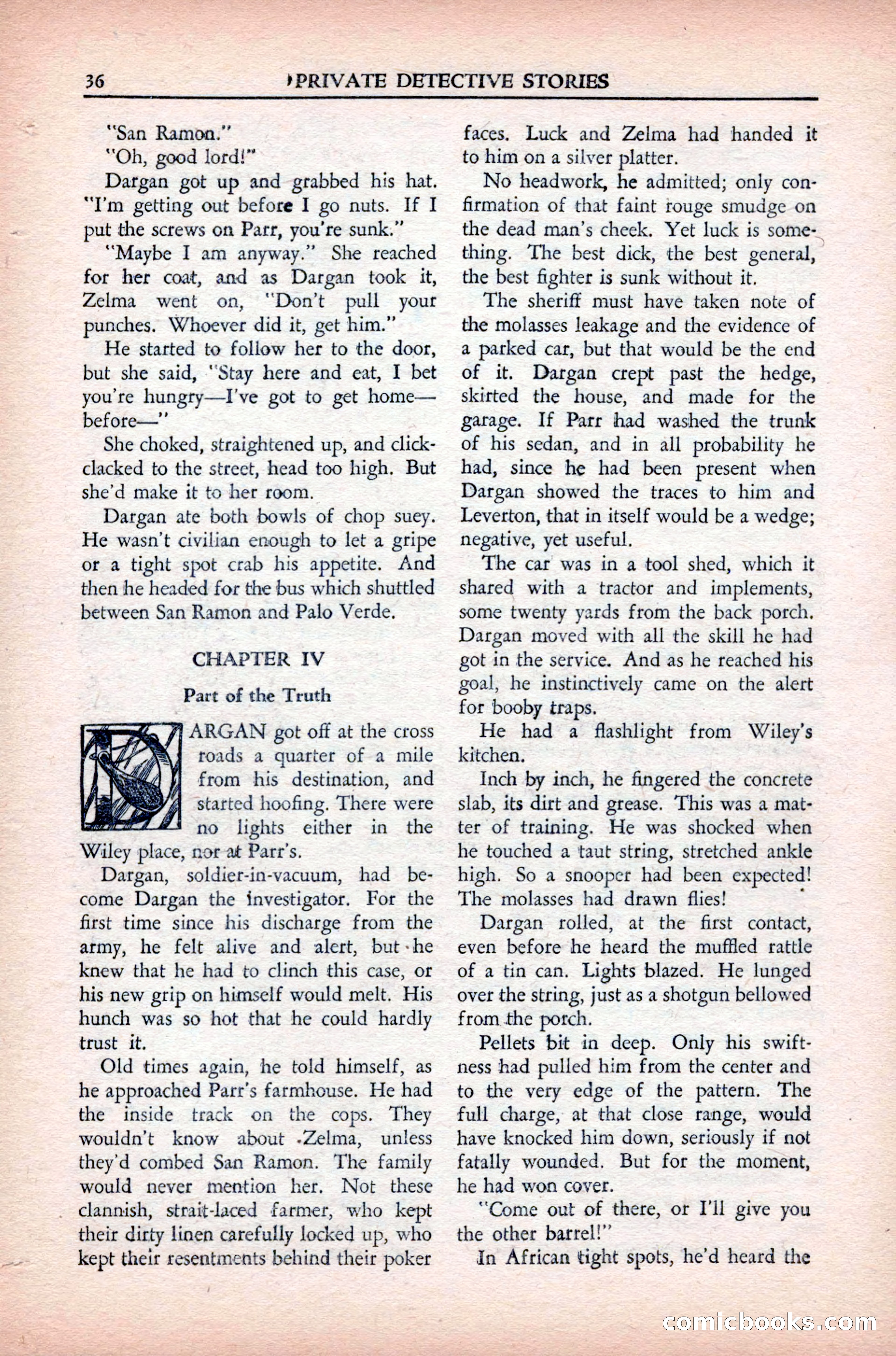 Private Detective Stories, May 1944 — page 38 of 116