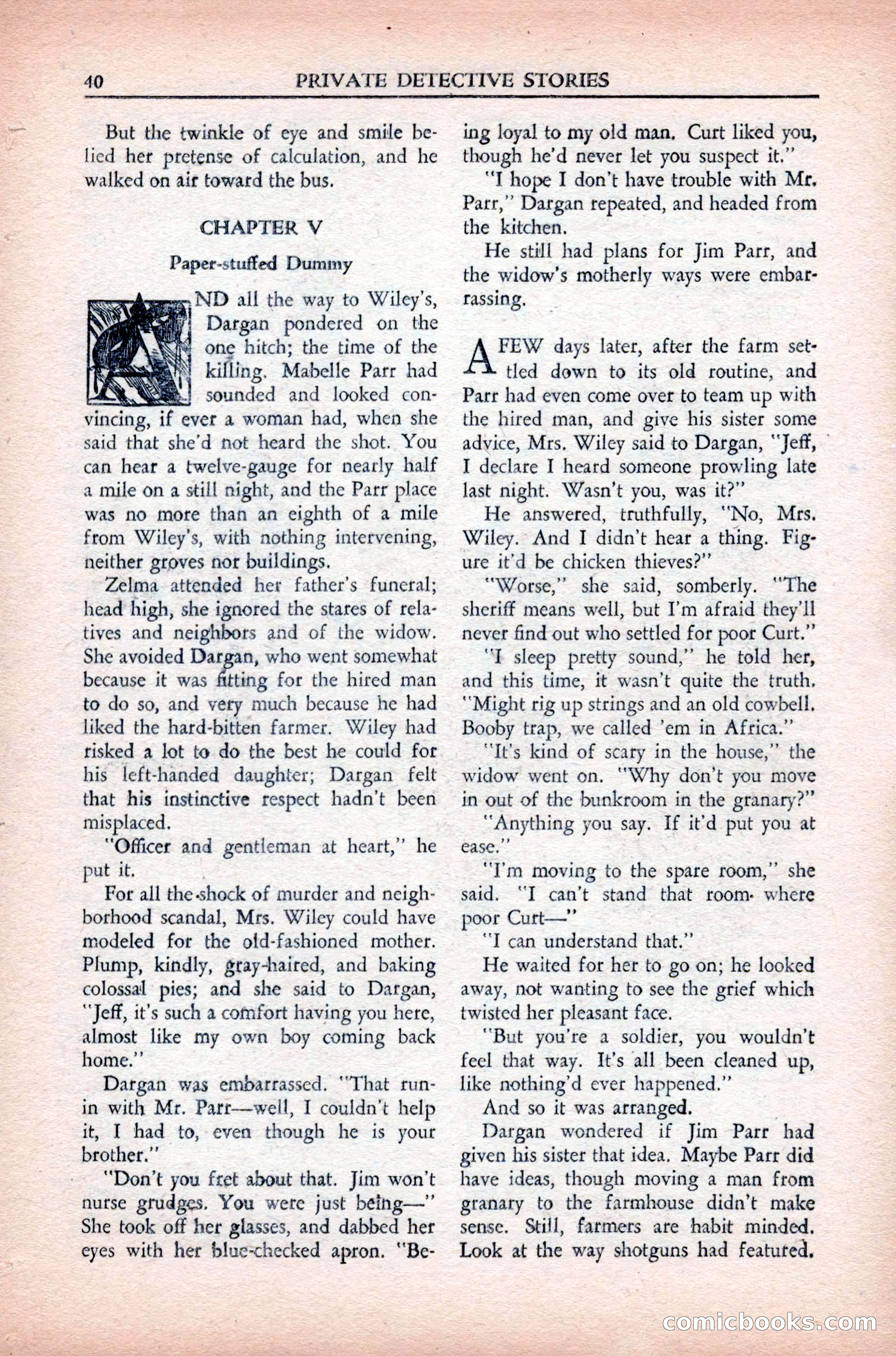 Private Detective Stories, May 1944 — page 42 of 116