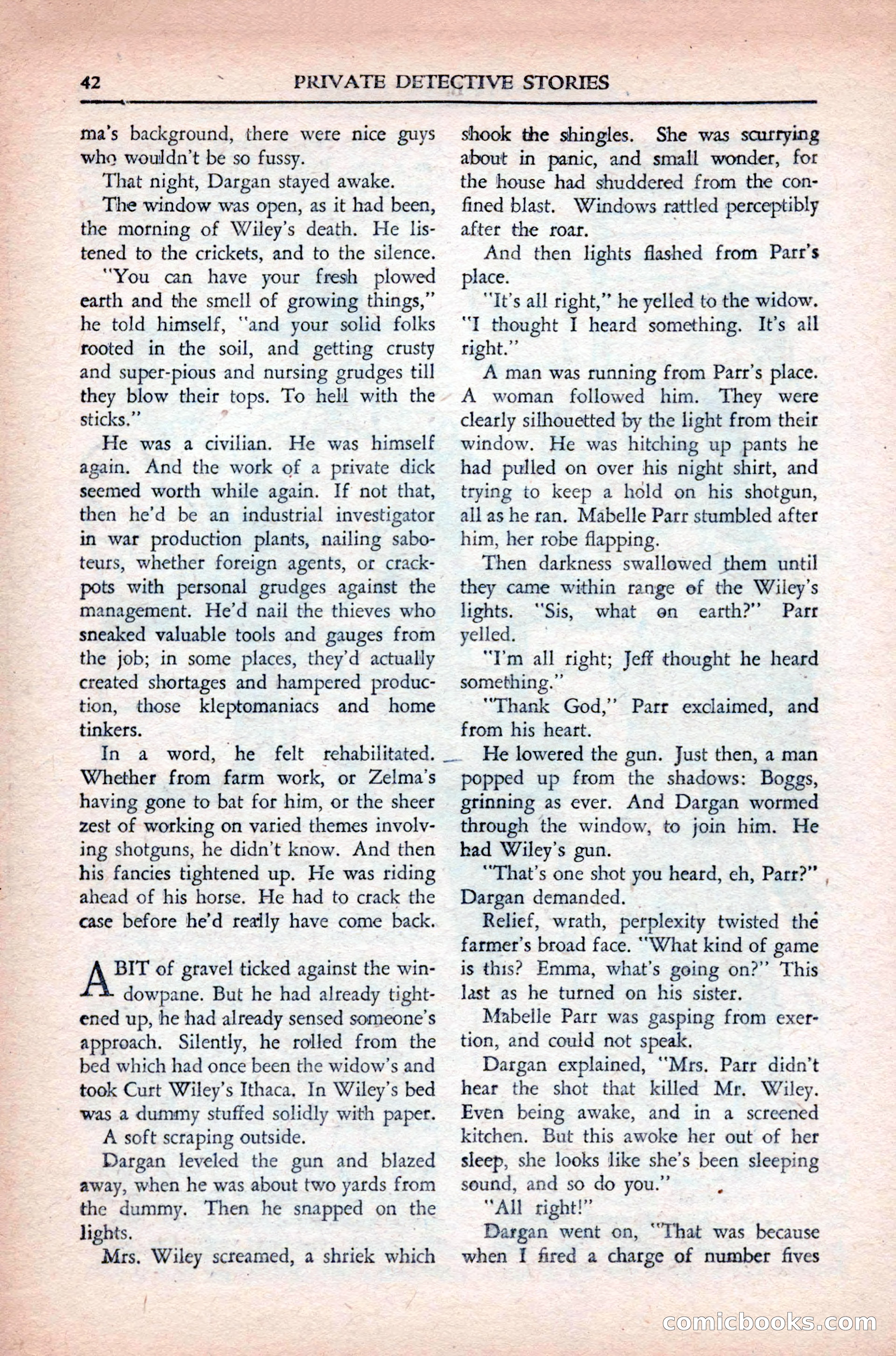 Private Detective Stories, May 1944 — page 44 of 116