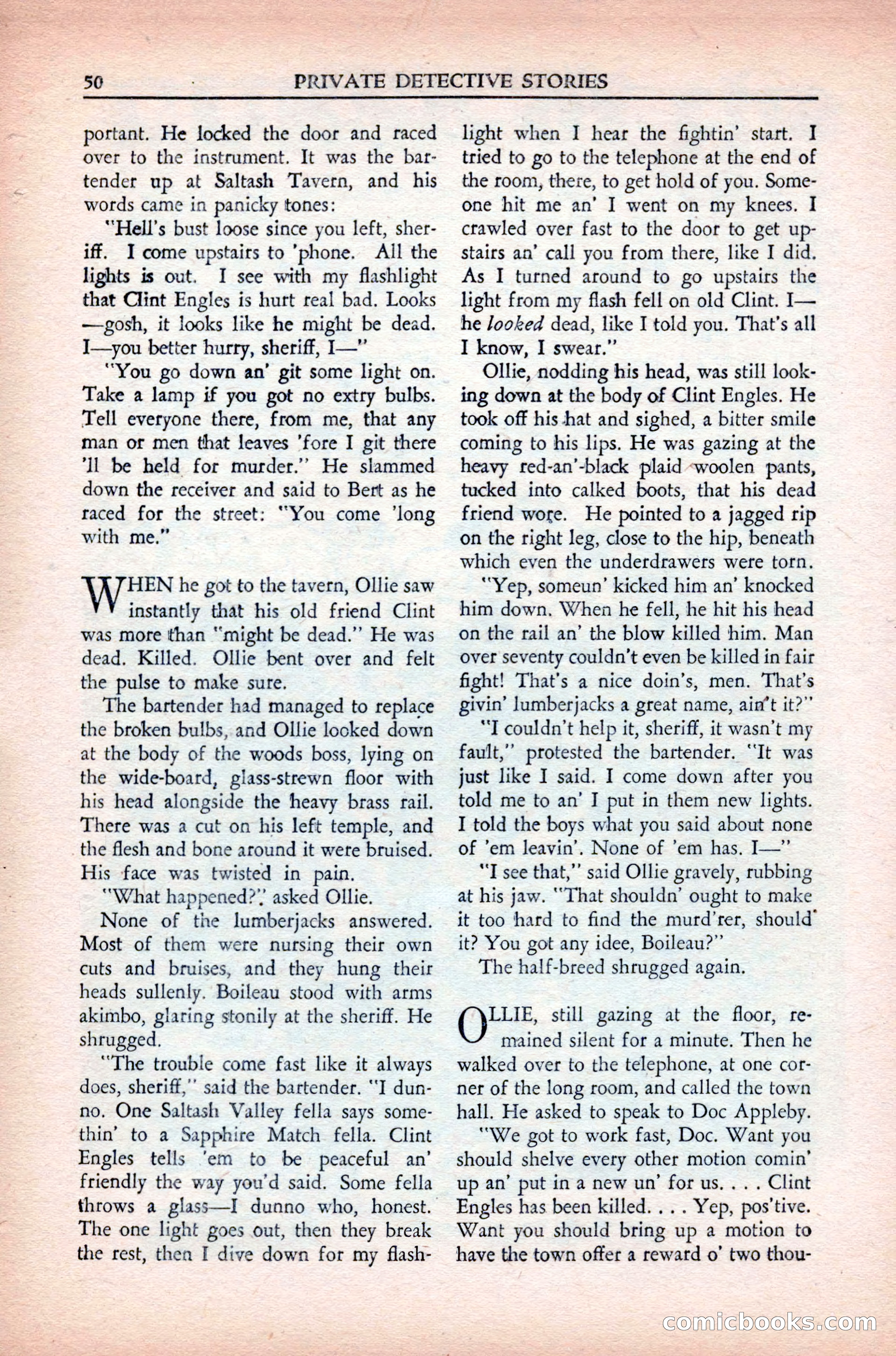 Private Detective Stories, May 1944 — page 52 of 116