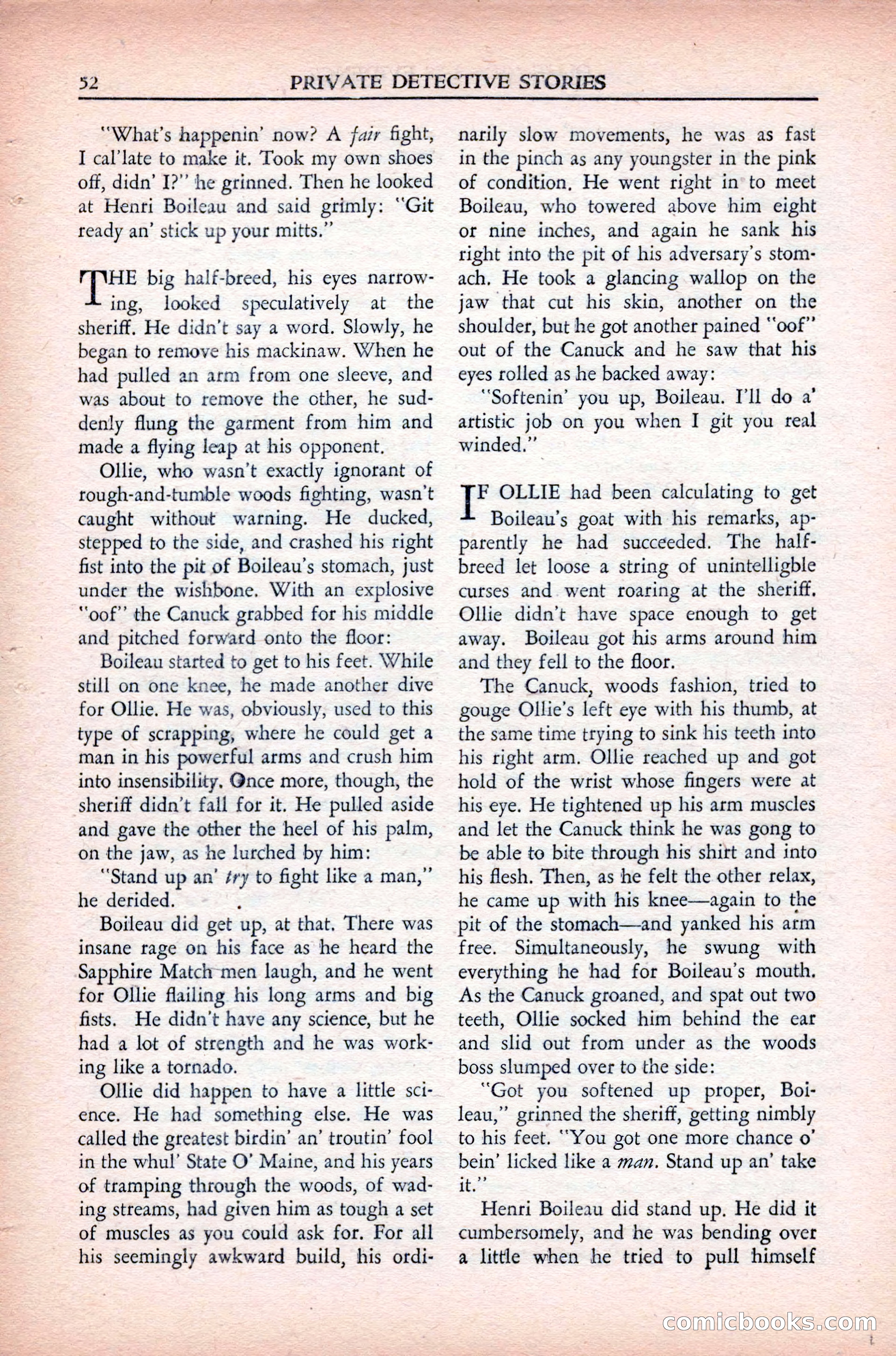 Private Detective Stories, May 1944 — page 54 of 116
