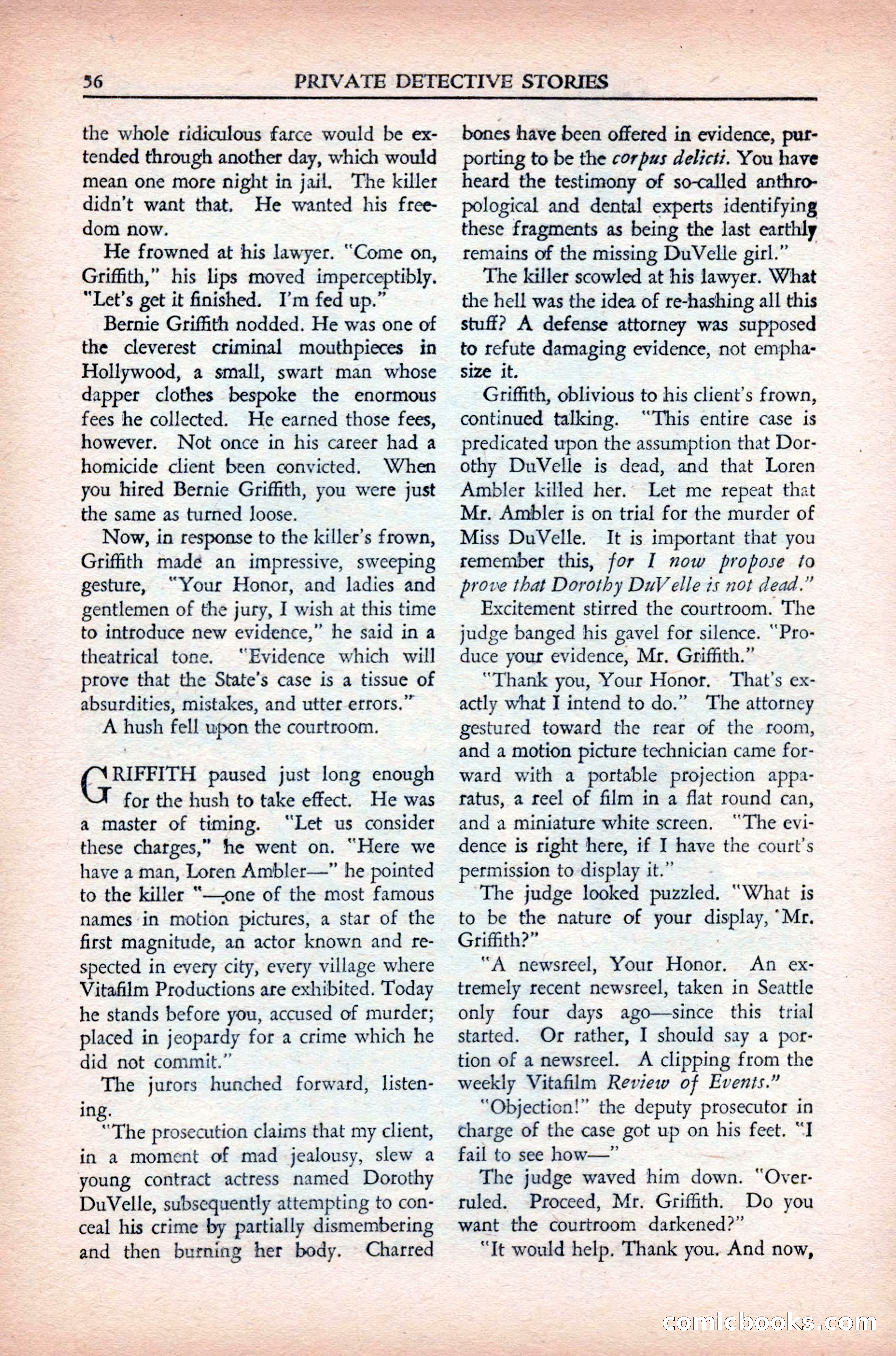 Private Detective Stories, May 1944 — page 58 of 116
