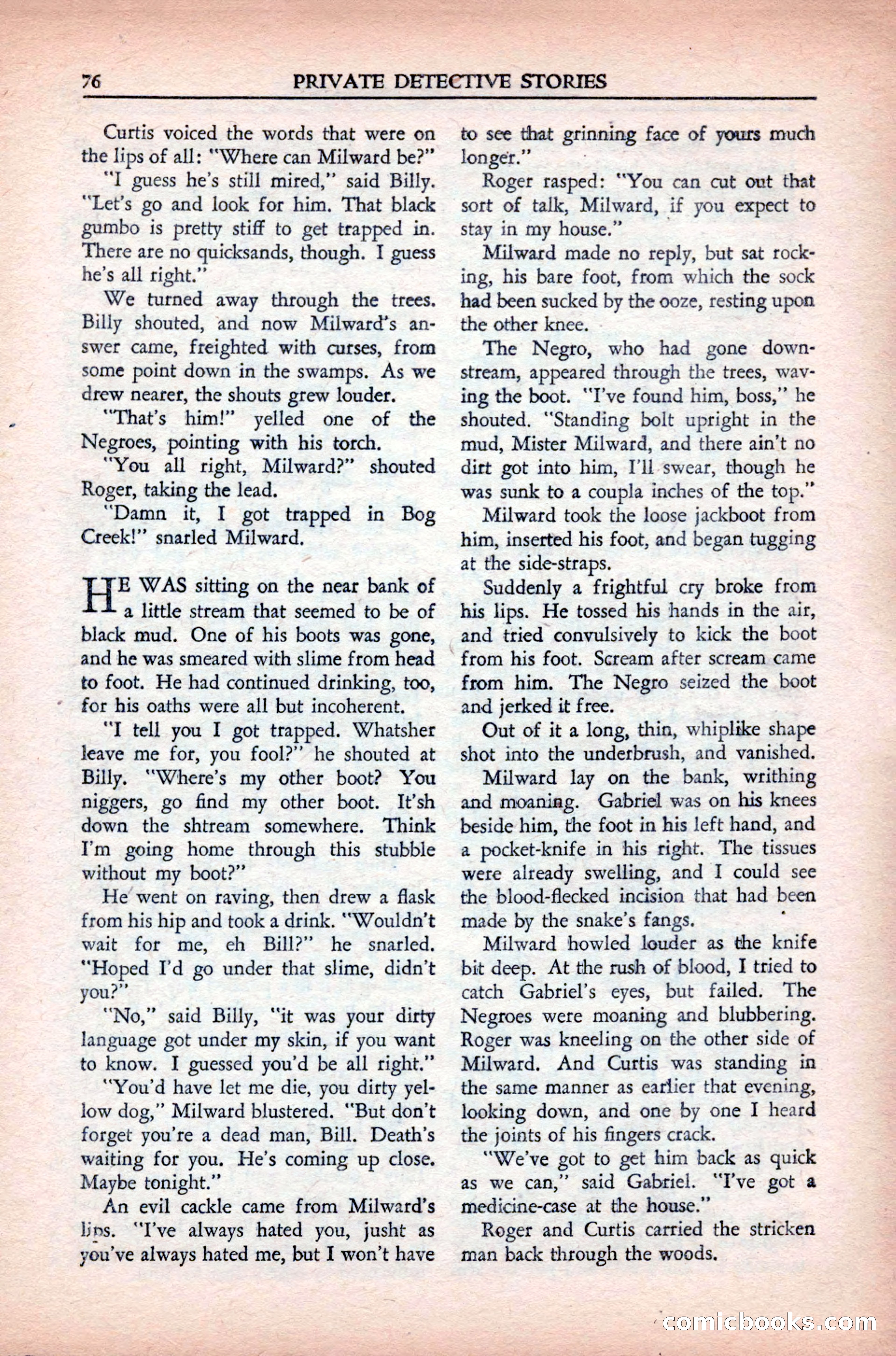 Private Detective Stories, May 1944 — page 78 of 116