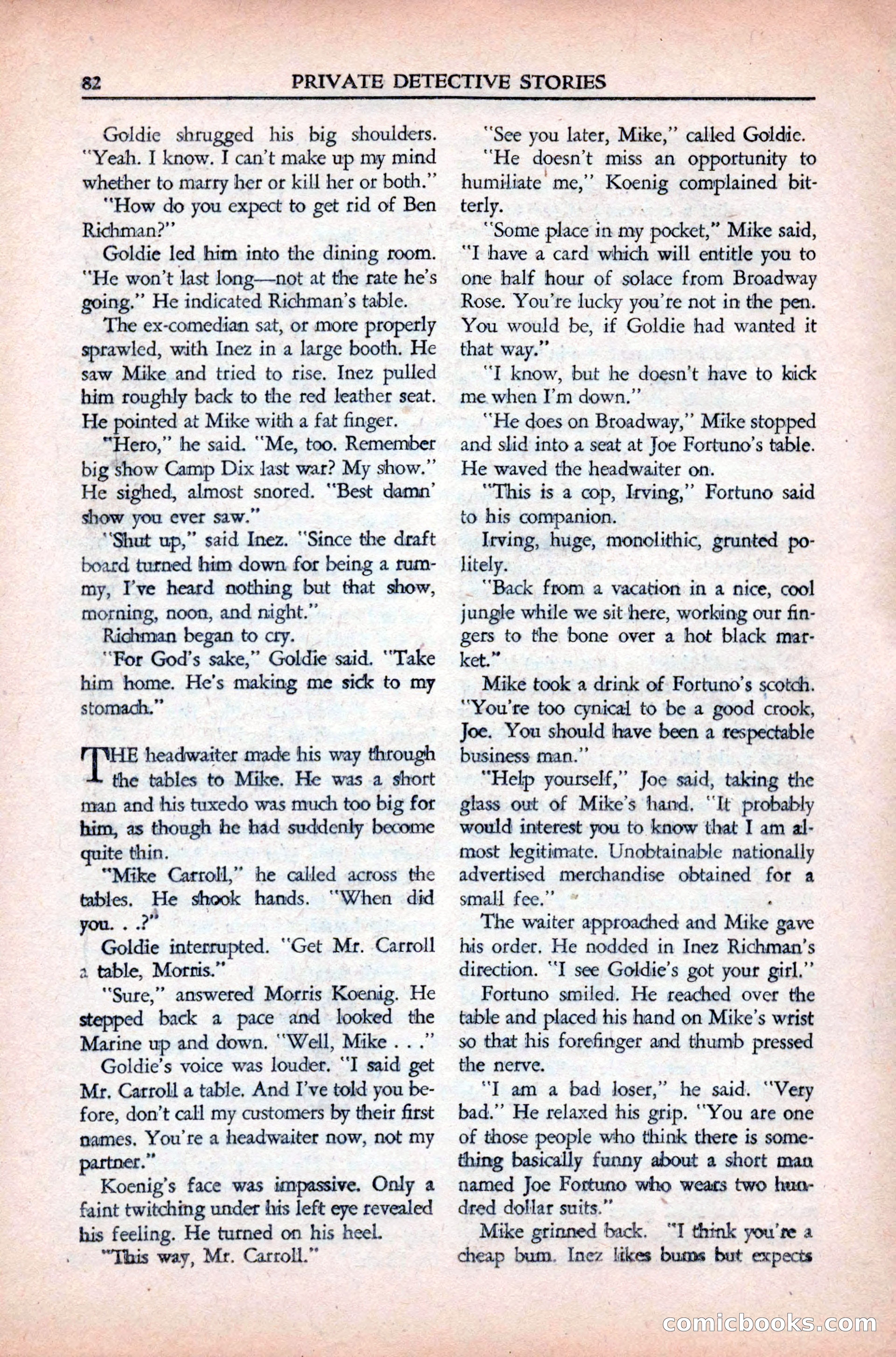 Private Detective Stories, May 1944 — page 84 of 116