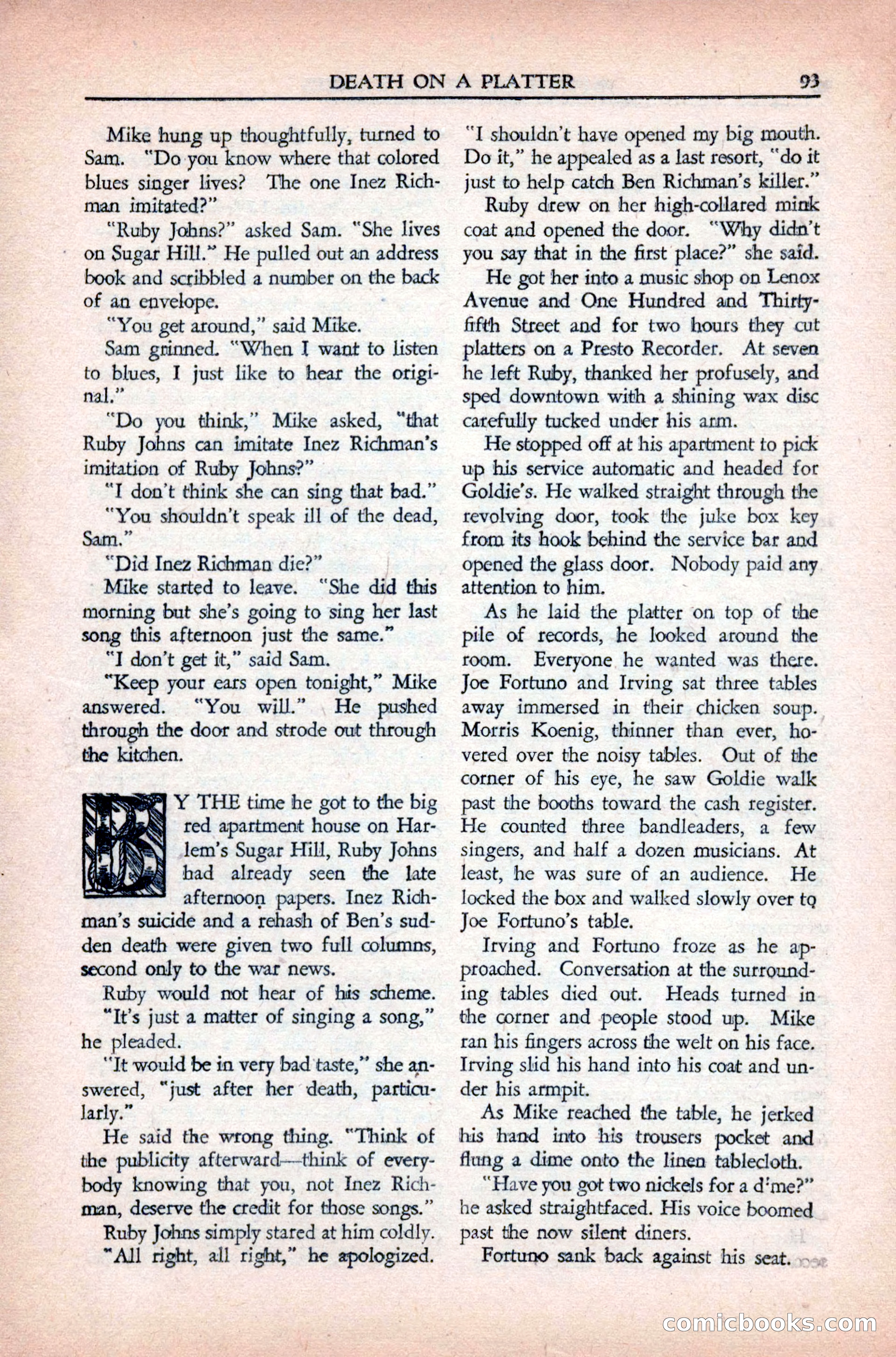 Private Detective Stories, May 1944 — page 95 of 116