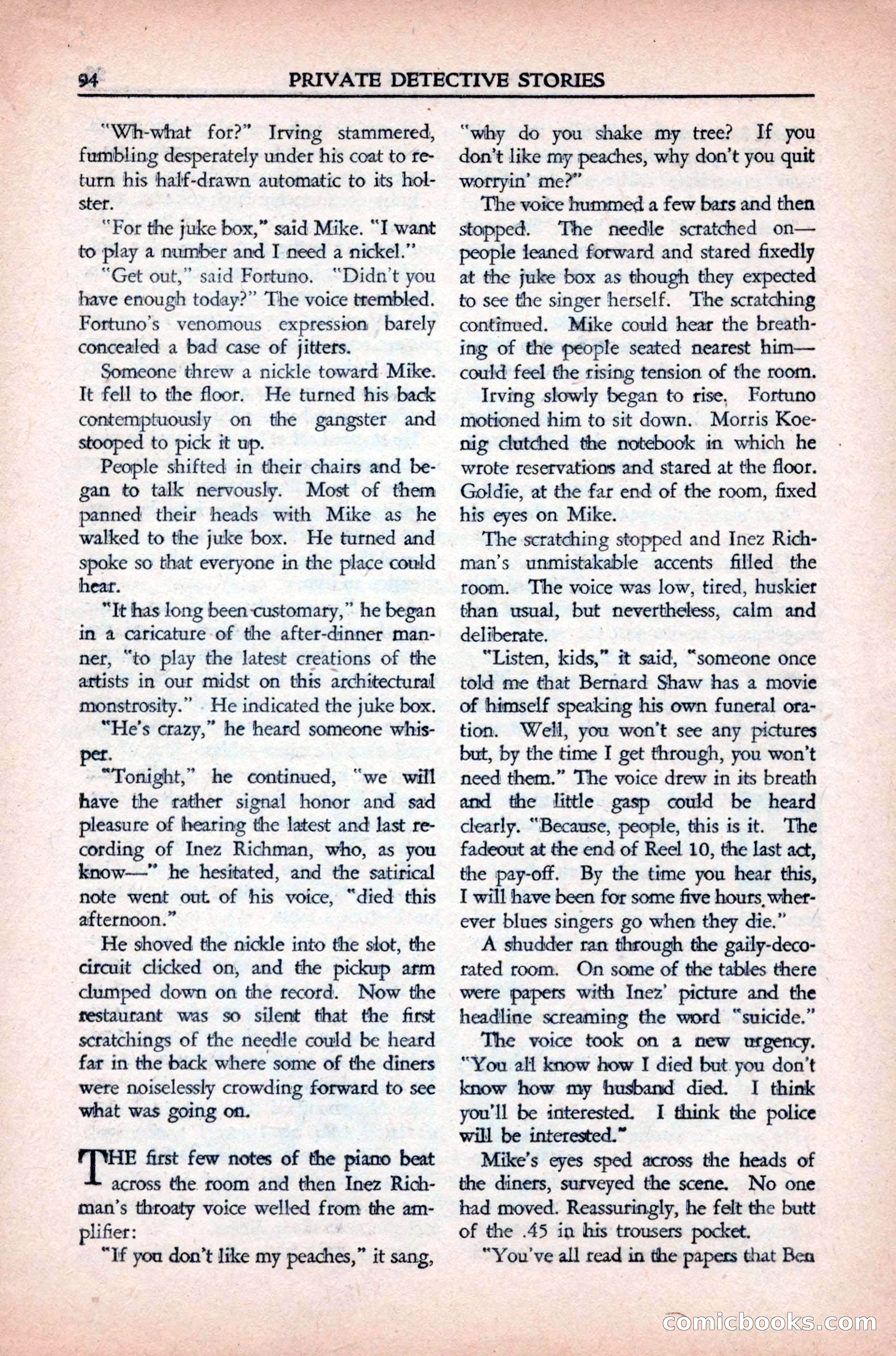 Private Detective Stories, May 1944 — page 96 of 116