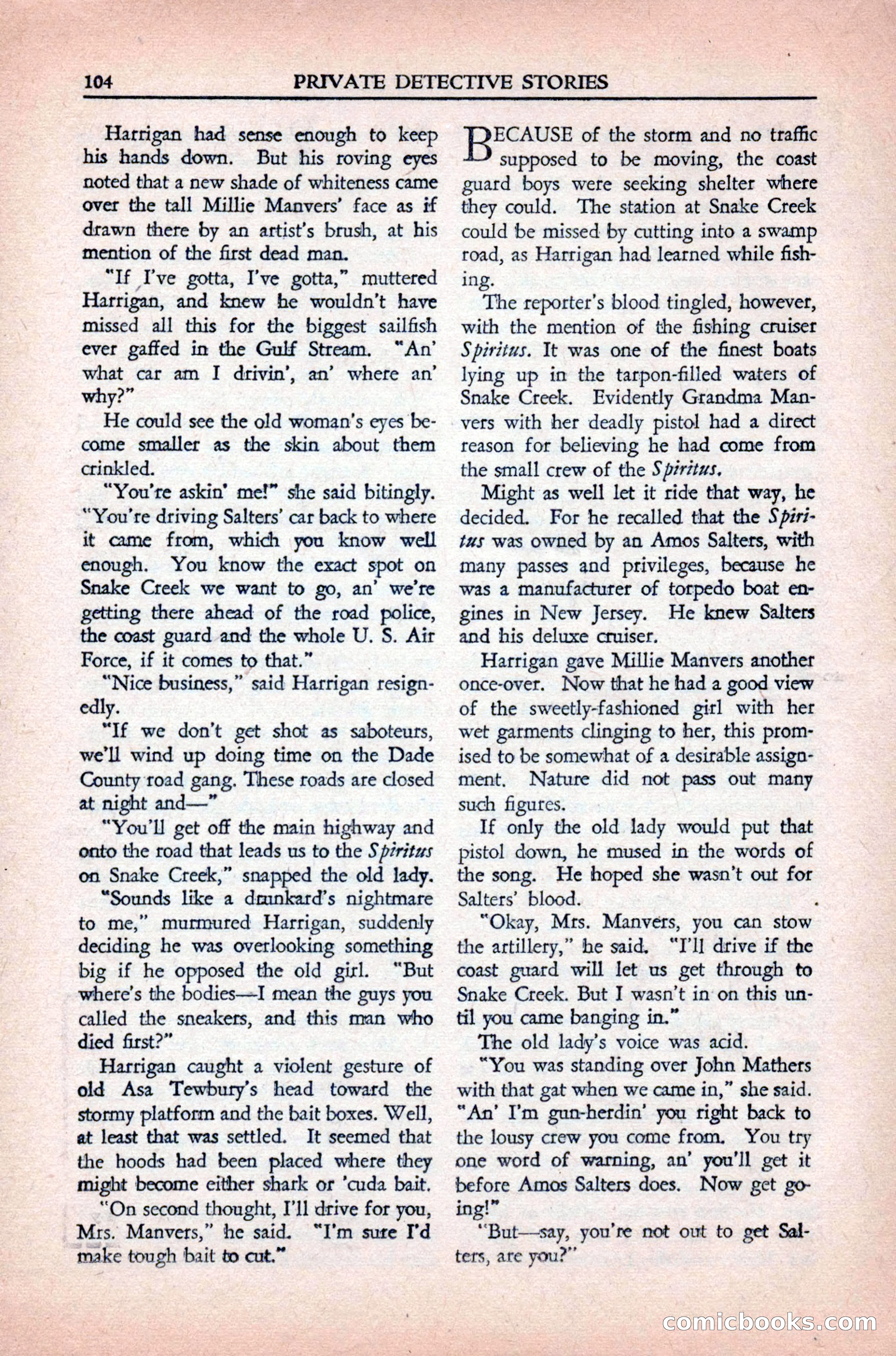 Private Detective Stories, May 1944 — page 106 of 116