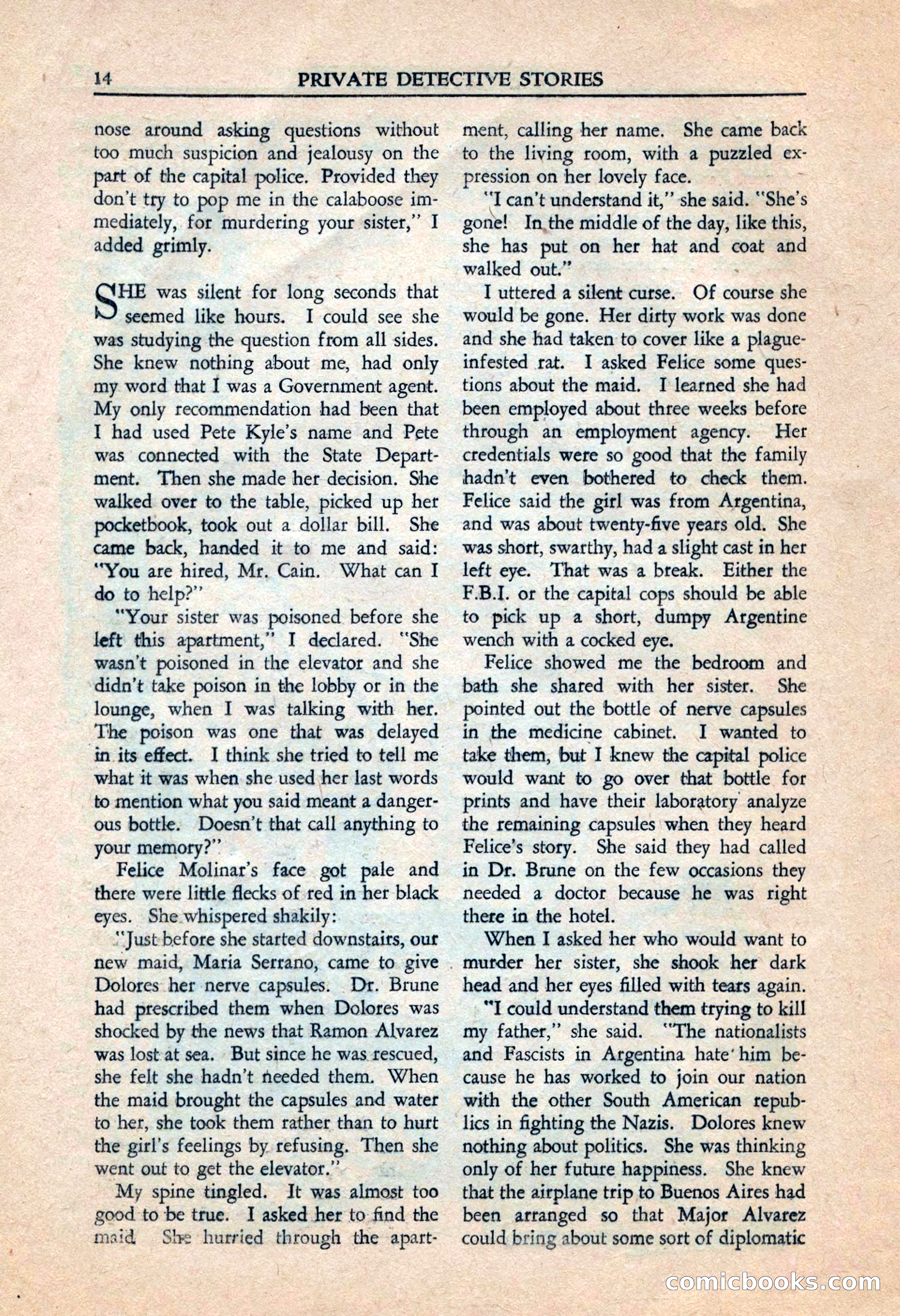 Private Detective Stories, July 1944 — page 16 of 116