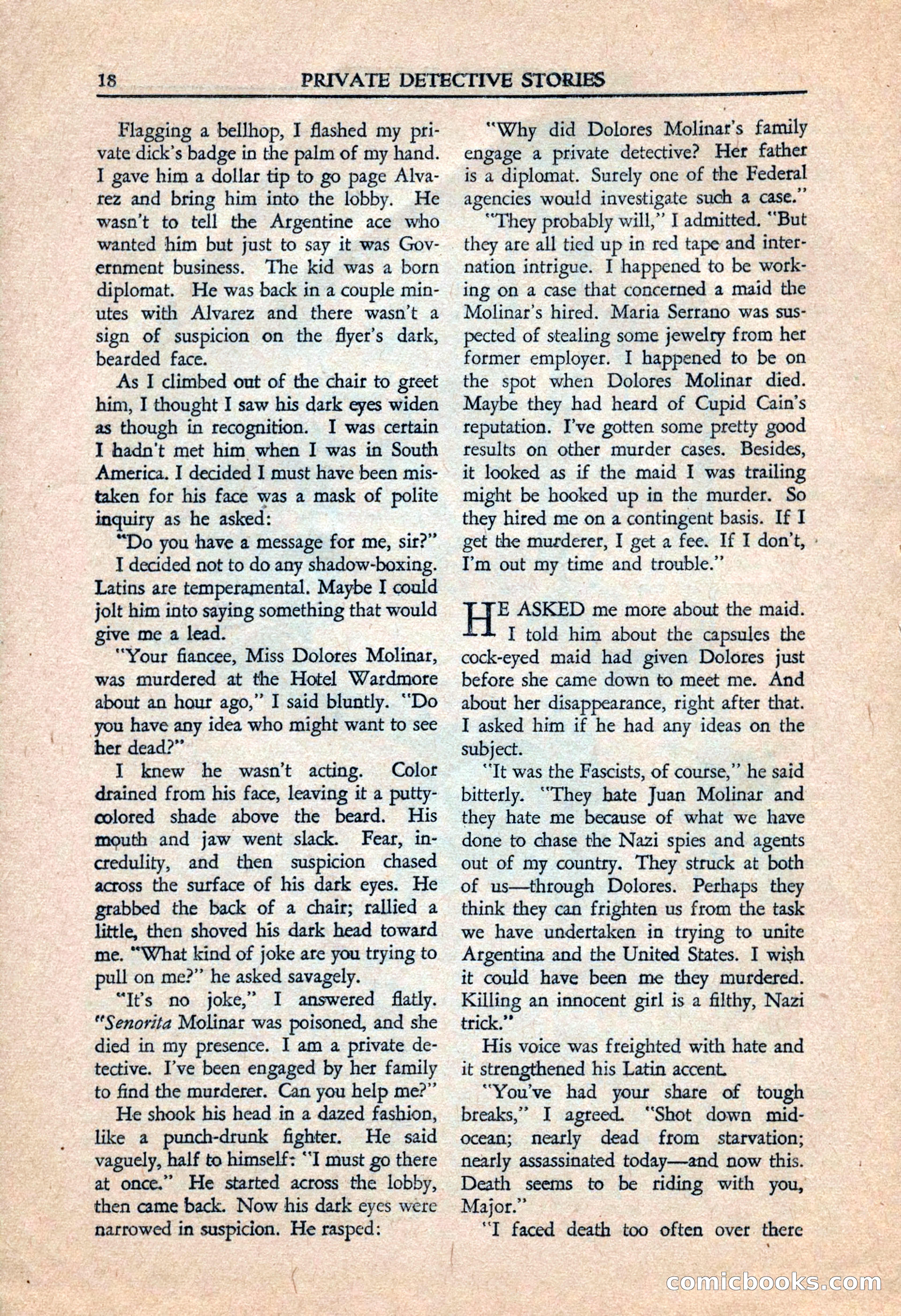 Private Detective Stories, July 1944 — page 20 of 116