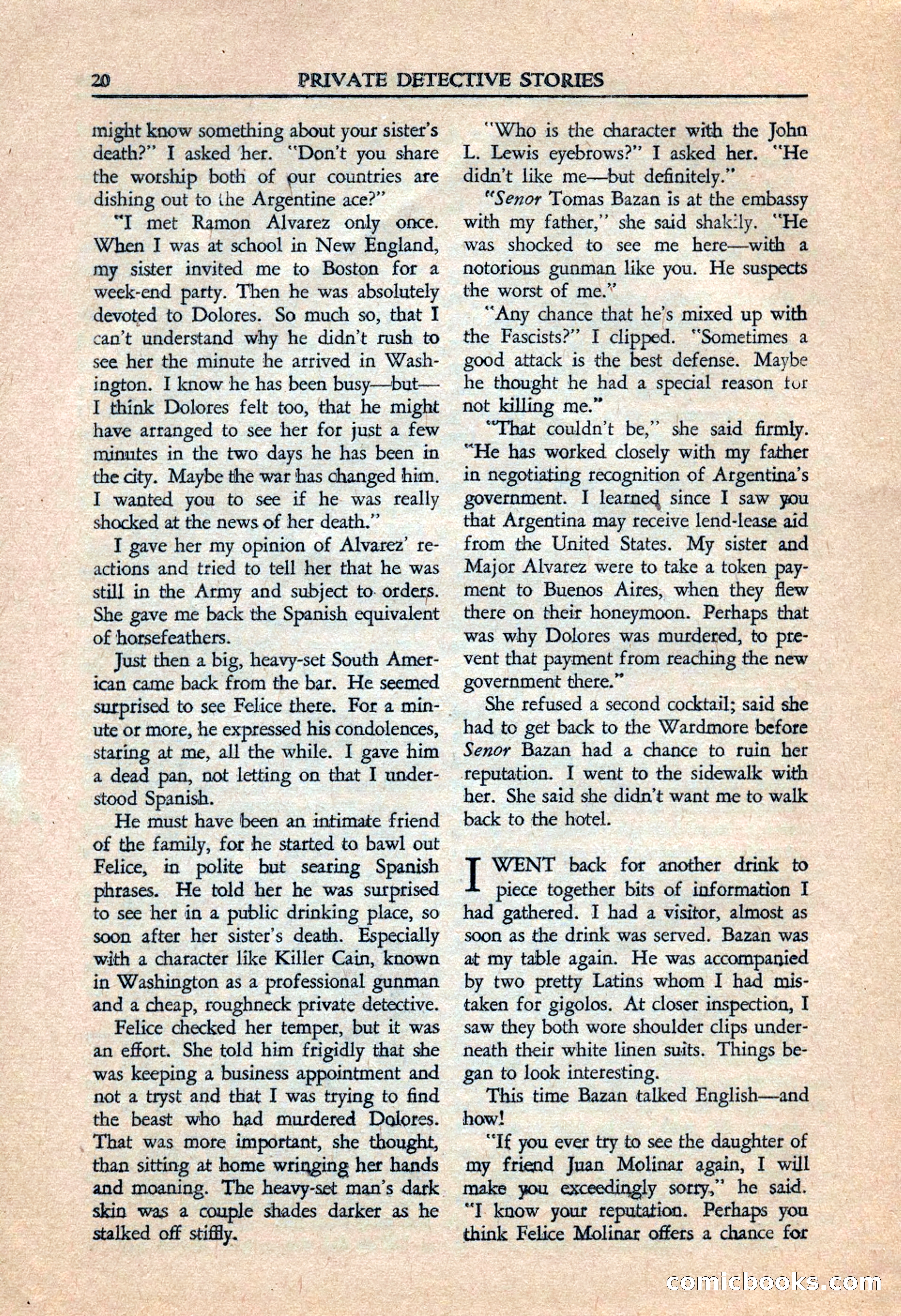 Private Detective Stories, July 1944 — page 22 of 116