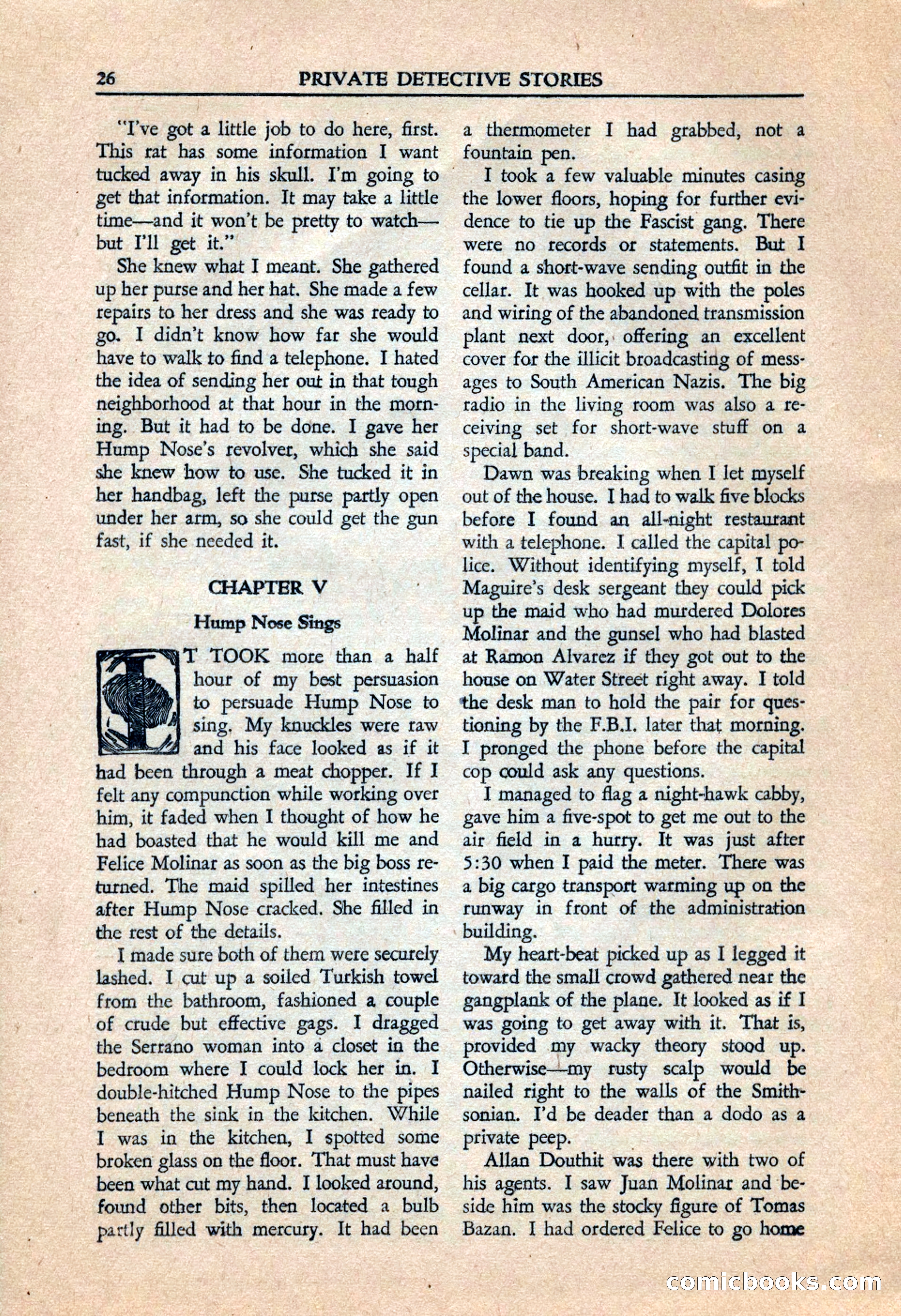 Private Detective Stories, July 1944 — page 28 of 116