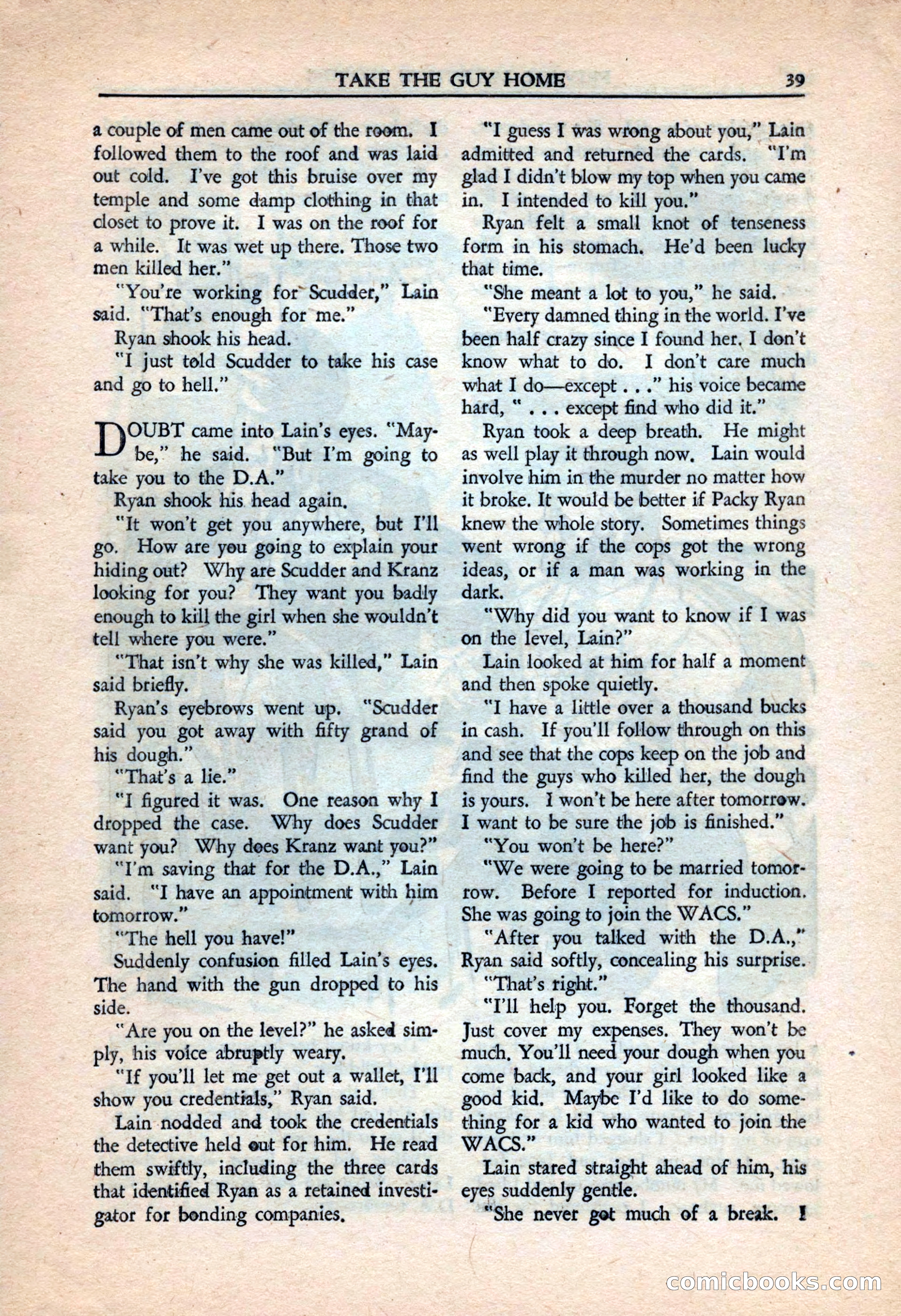Private Detective Stories, July 1944 — page 41 of 116