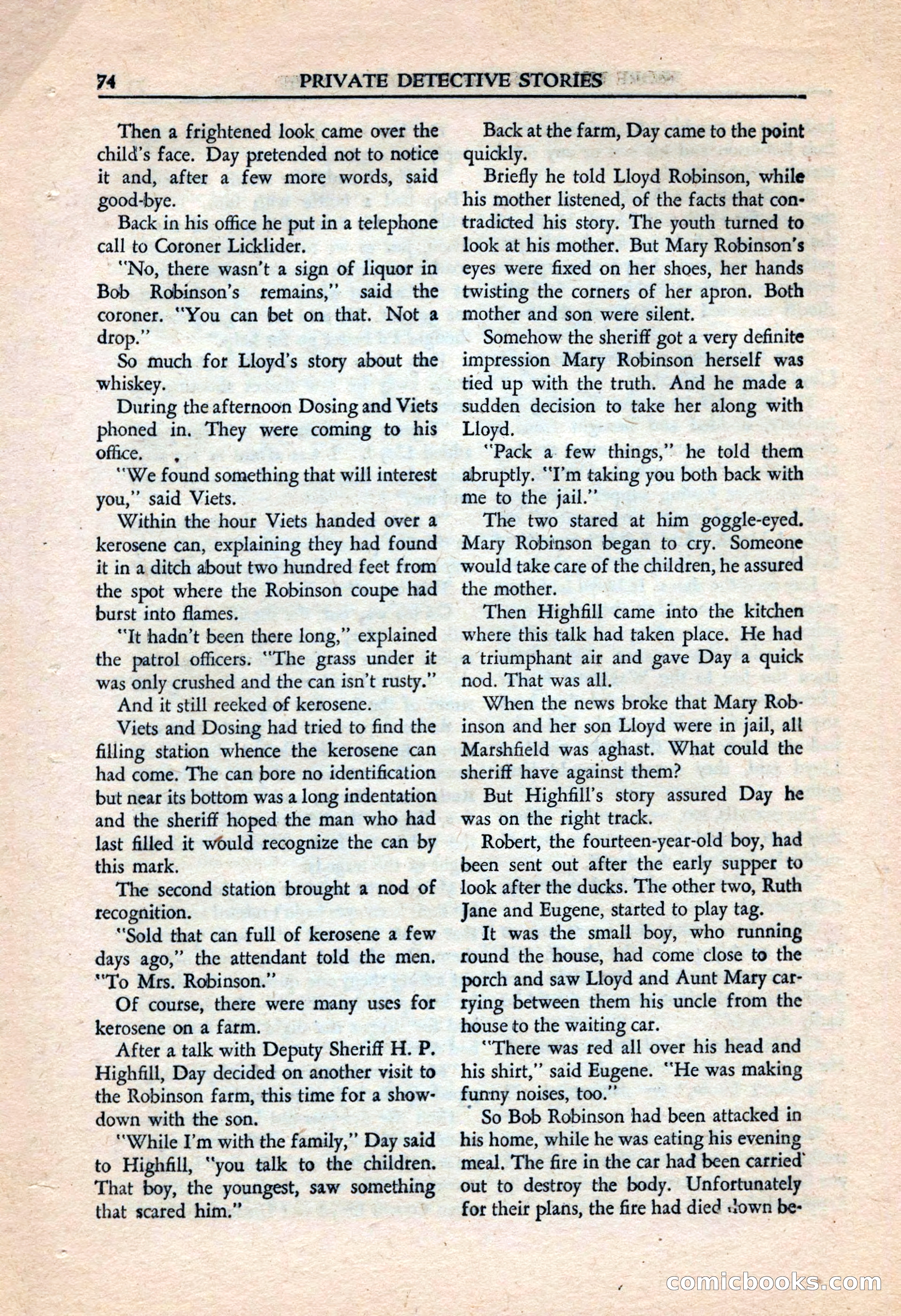 Private Detective Stories, July 1944 — page 76 of 116