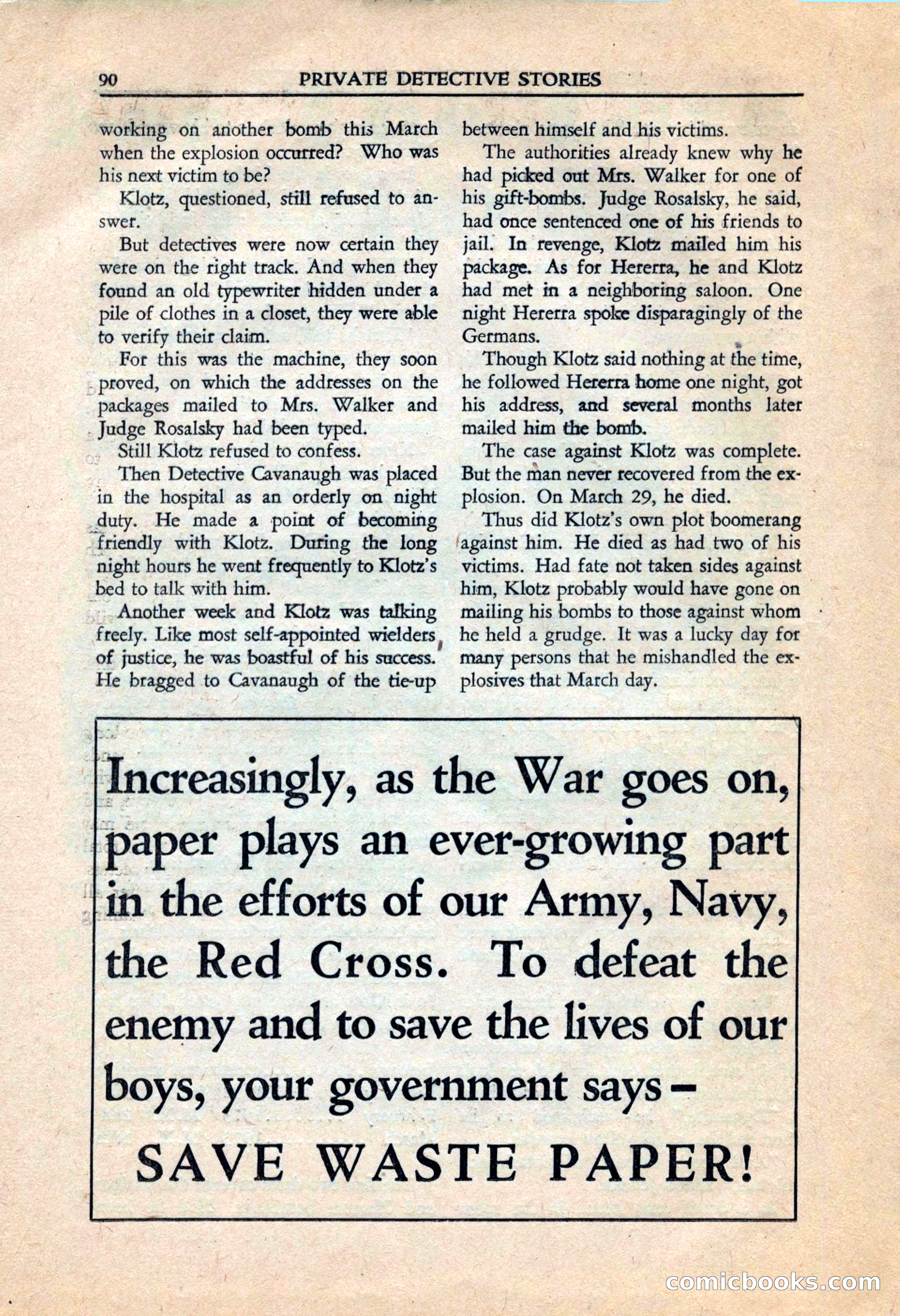 Private Detective Stories, July 1944 — page 92 of 116