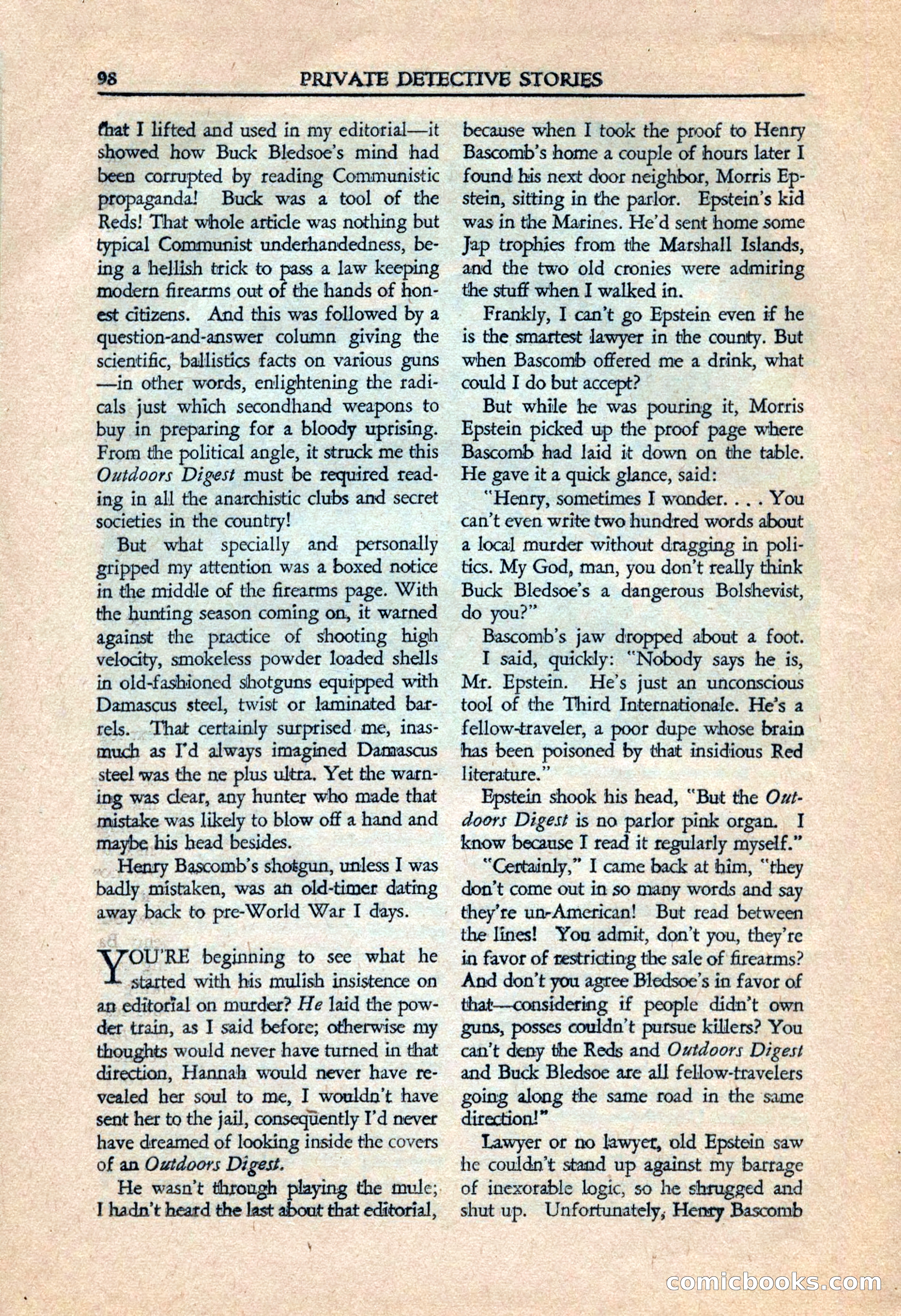 Private Detective Stories, July 1944 — page 100 of 116