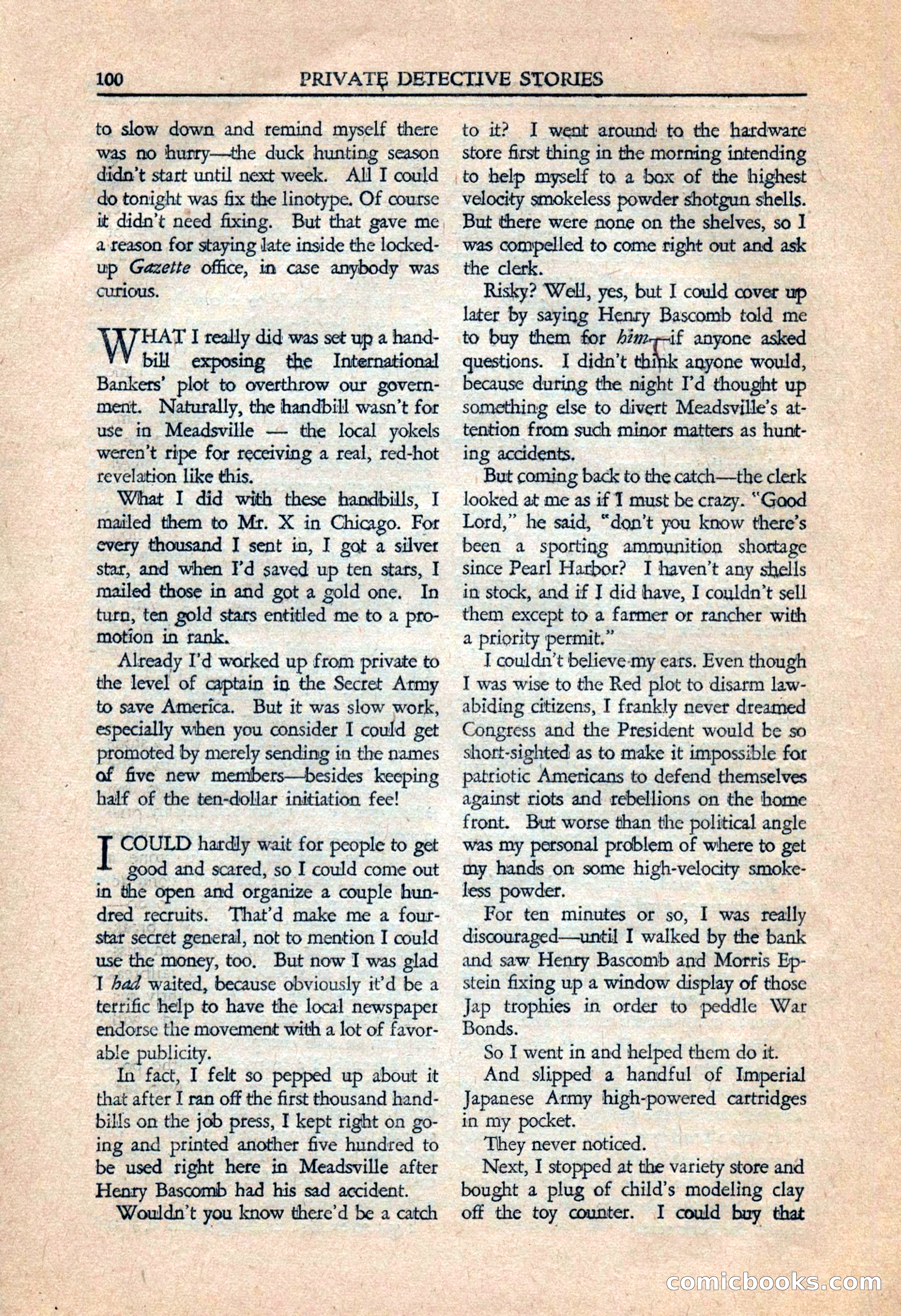 Private Detective Stories, July 1944 — page 102 of 116