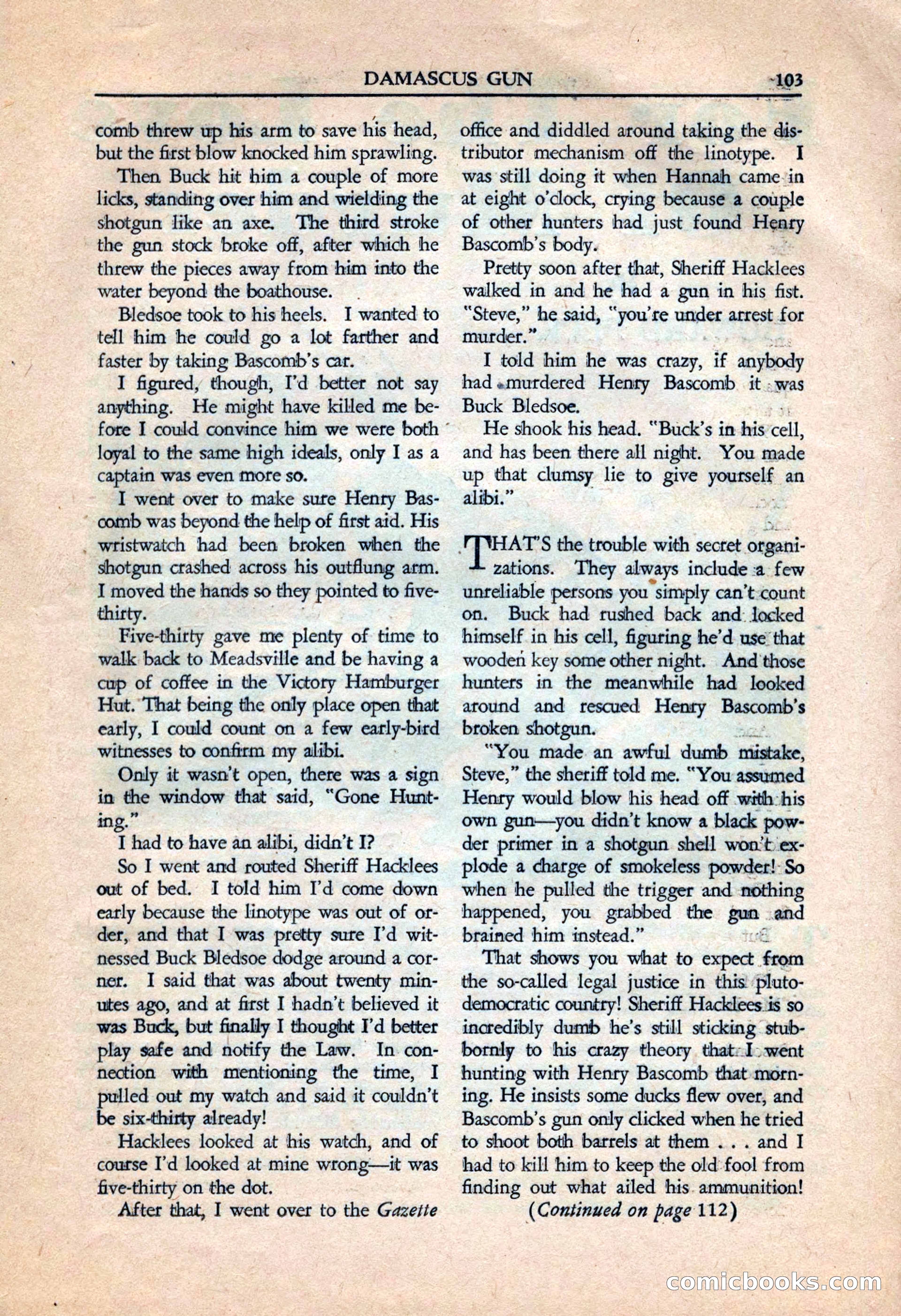 Private Detective Stories, July 1944 — page 105 of 116