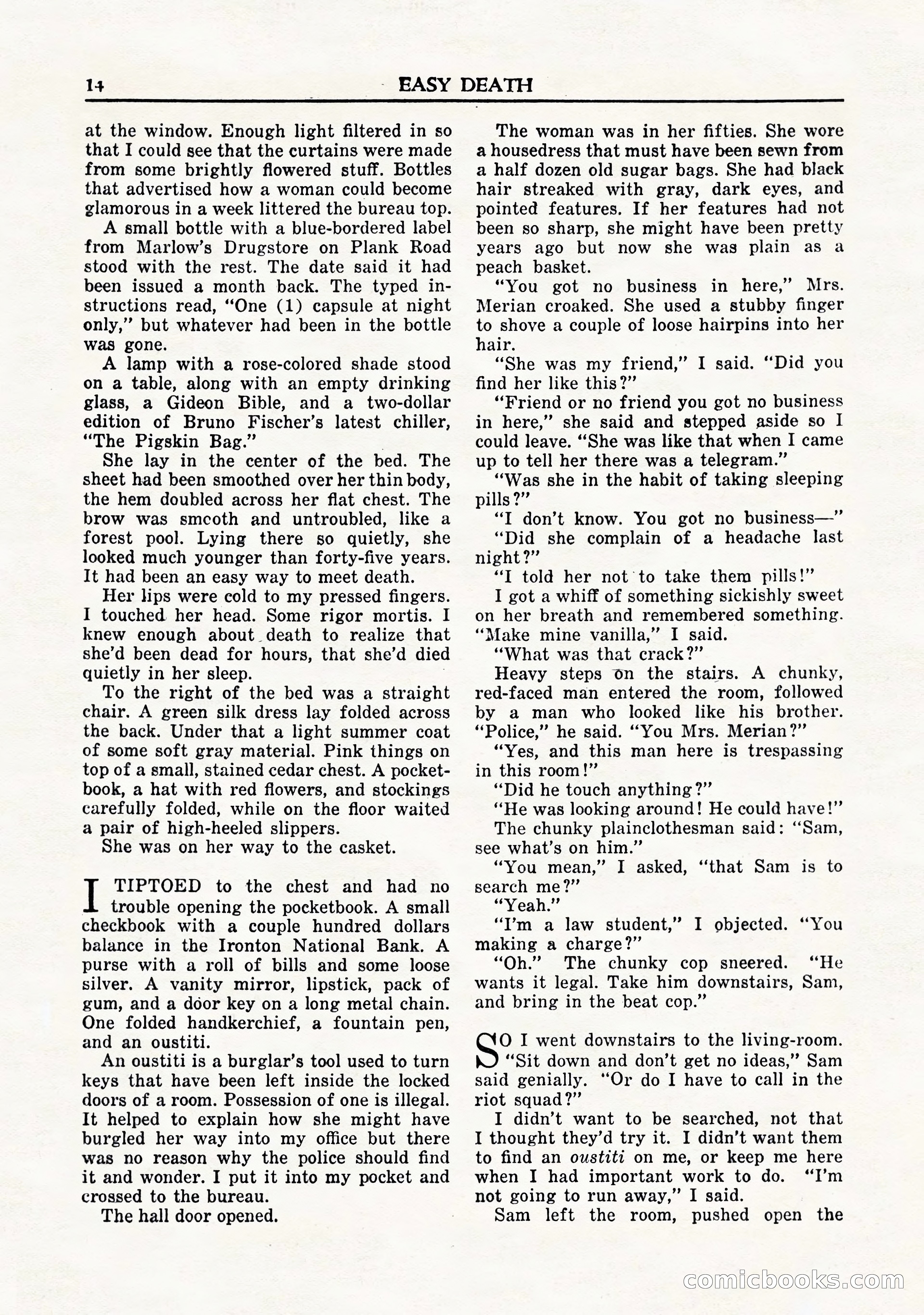 Private Detective Stories, November 1947 — page 16 of 84