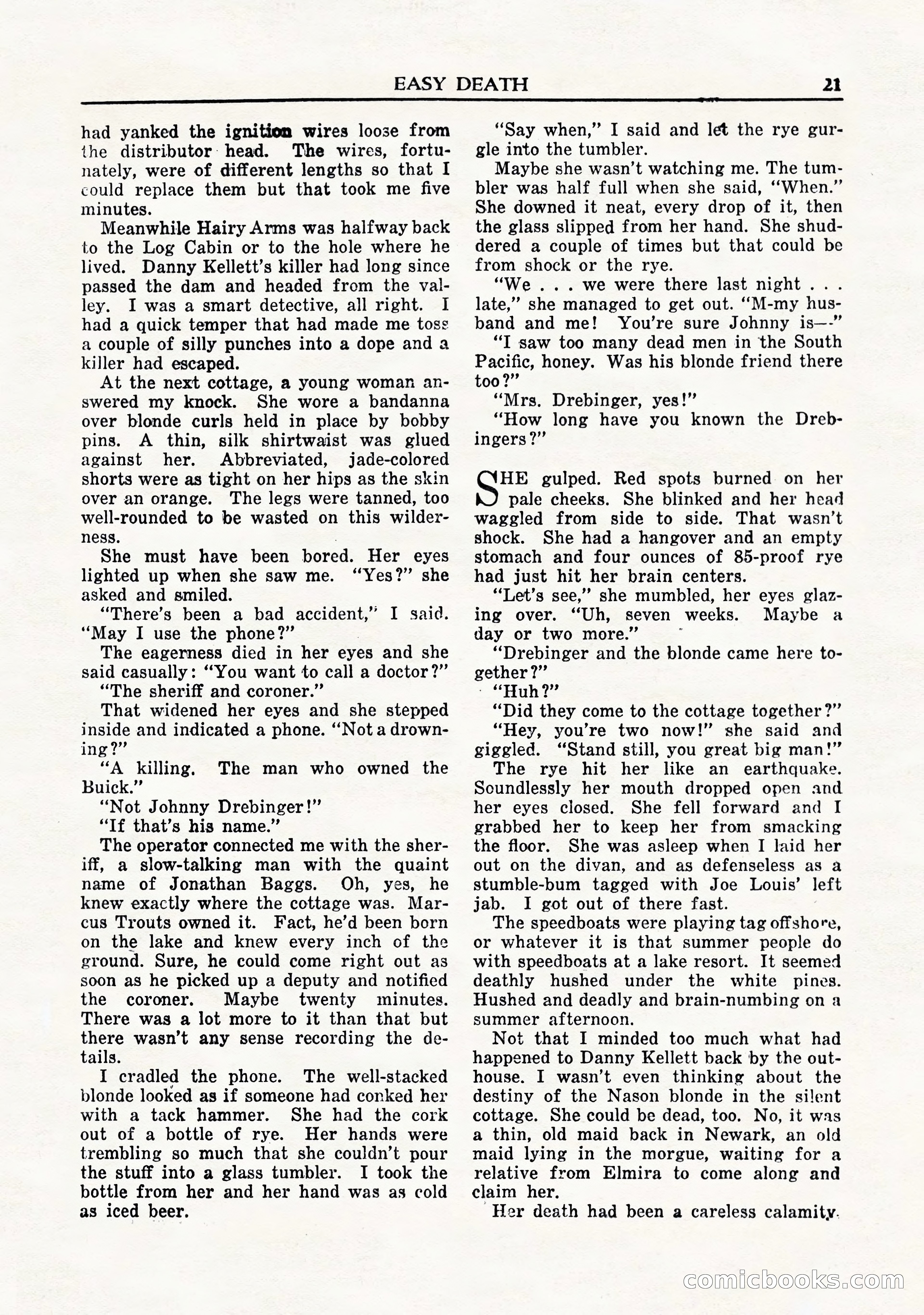 Private Detective Stories, November 1947 — page 23 of 84
